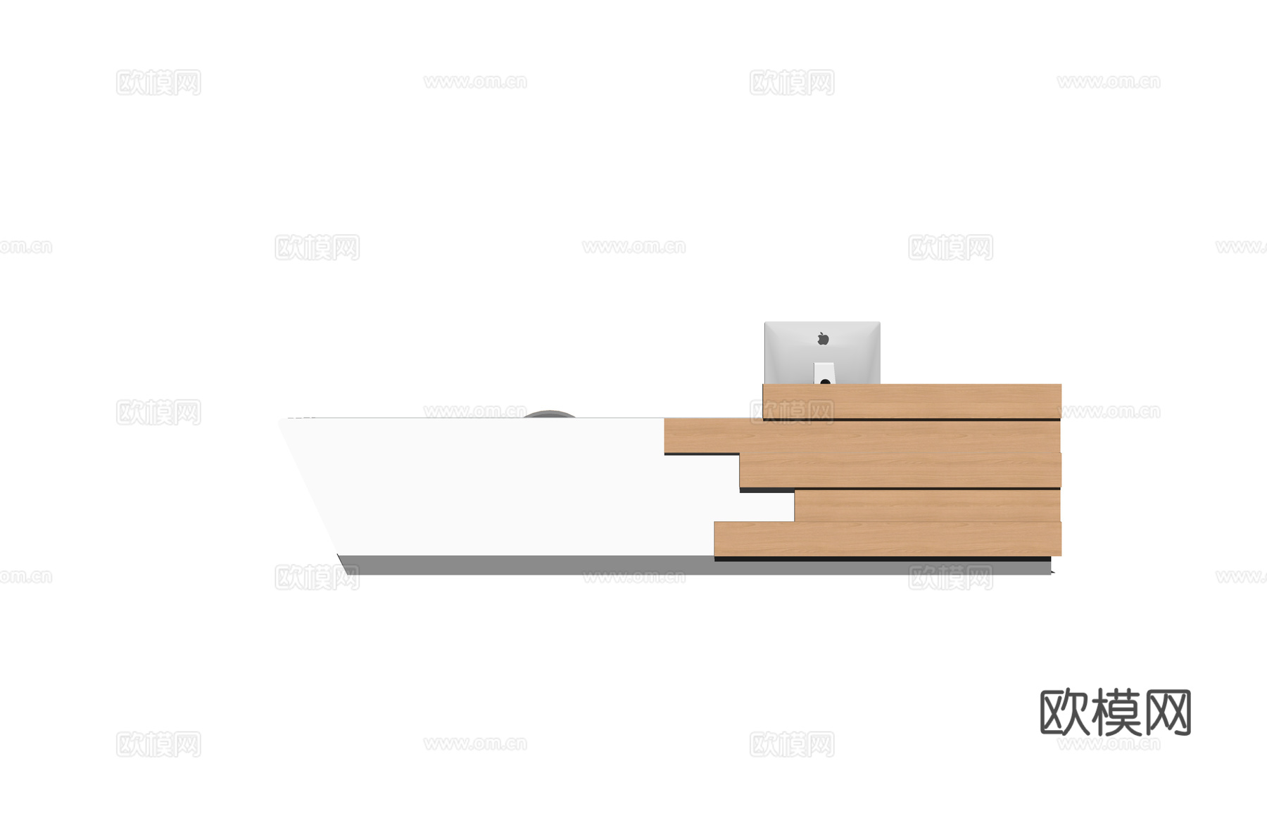 前台接待 前台 酒店前台su模型