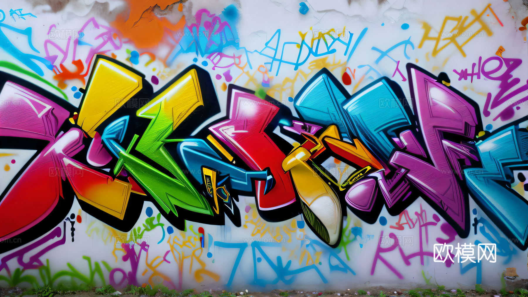 街头涂鸦绘画喷漆墙绘54下载