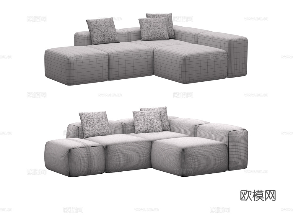 MANO FACTORY 双人沙发3d模型下载（渲染图1）