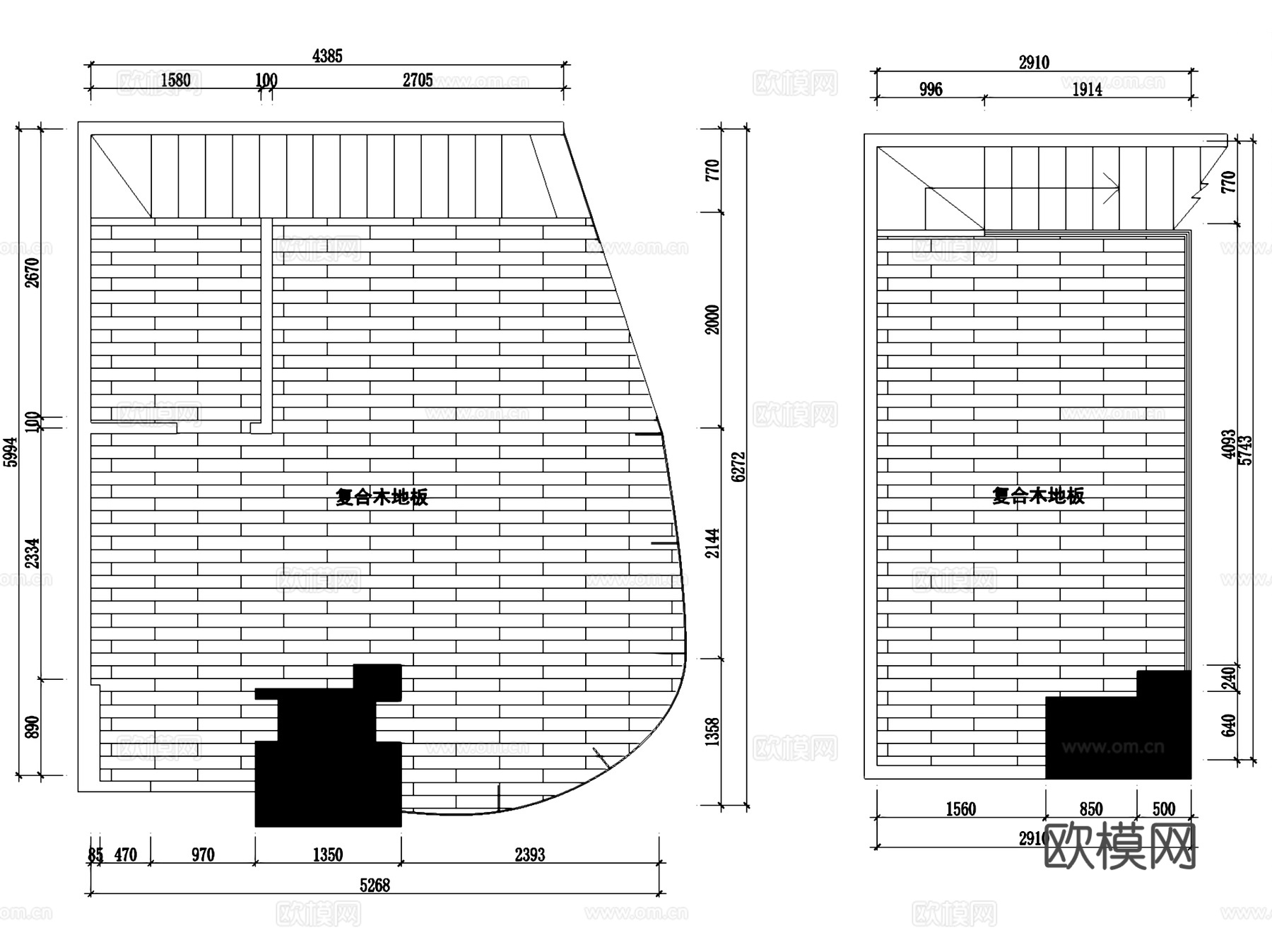 深圳海岸城猫咖商铺室内装饰CAD施工图+SUcad施工图
