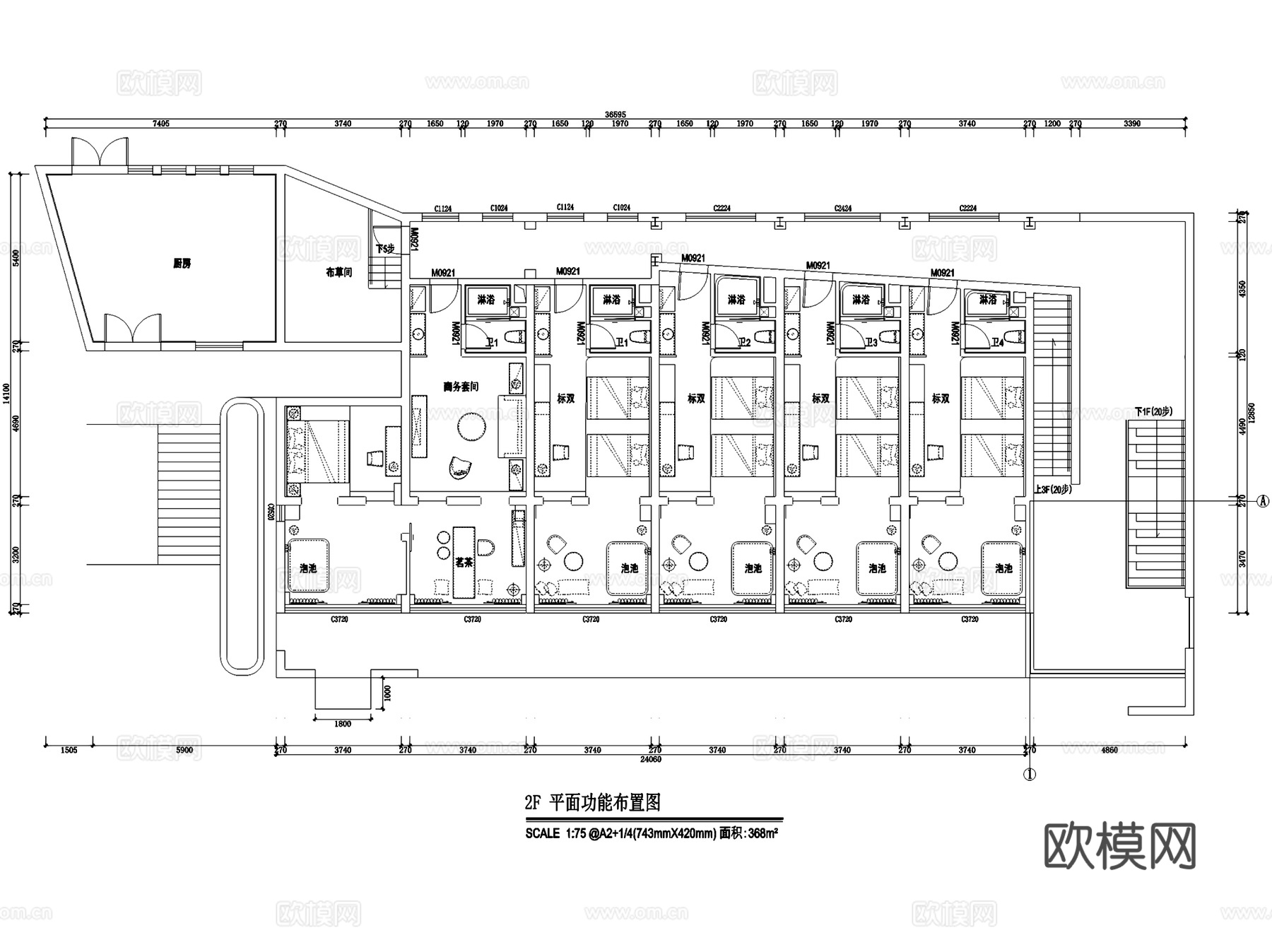 清溪美宿乡村民宿室内工装CAD施工图cad施工图