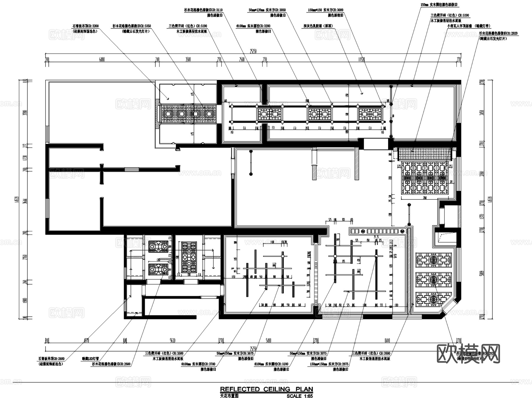 小龙坎老火锅墨尔本店室内工装CAD施工图cad施工图