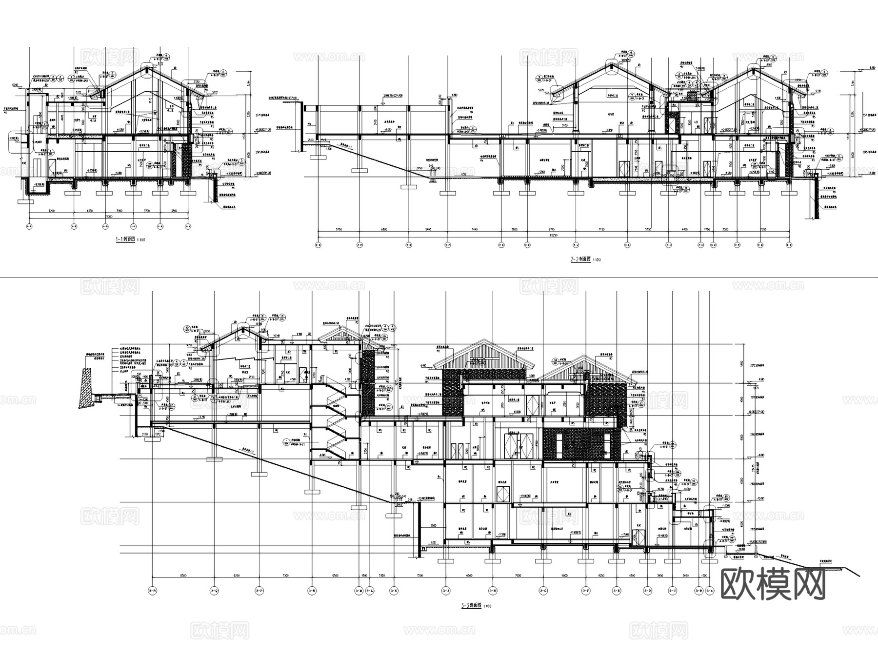 九寨沟丽思卡尔顿酒店建筑规划CAD施工图cad施工图