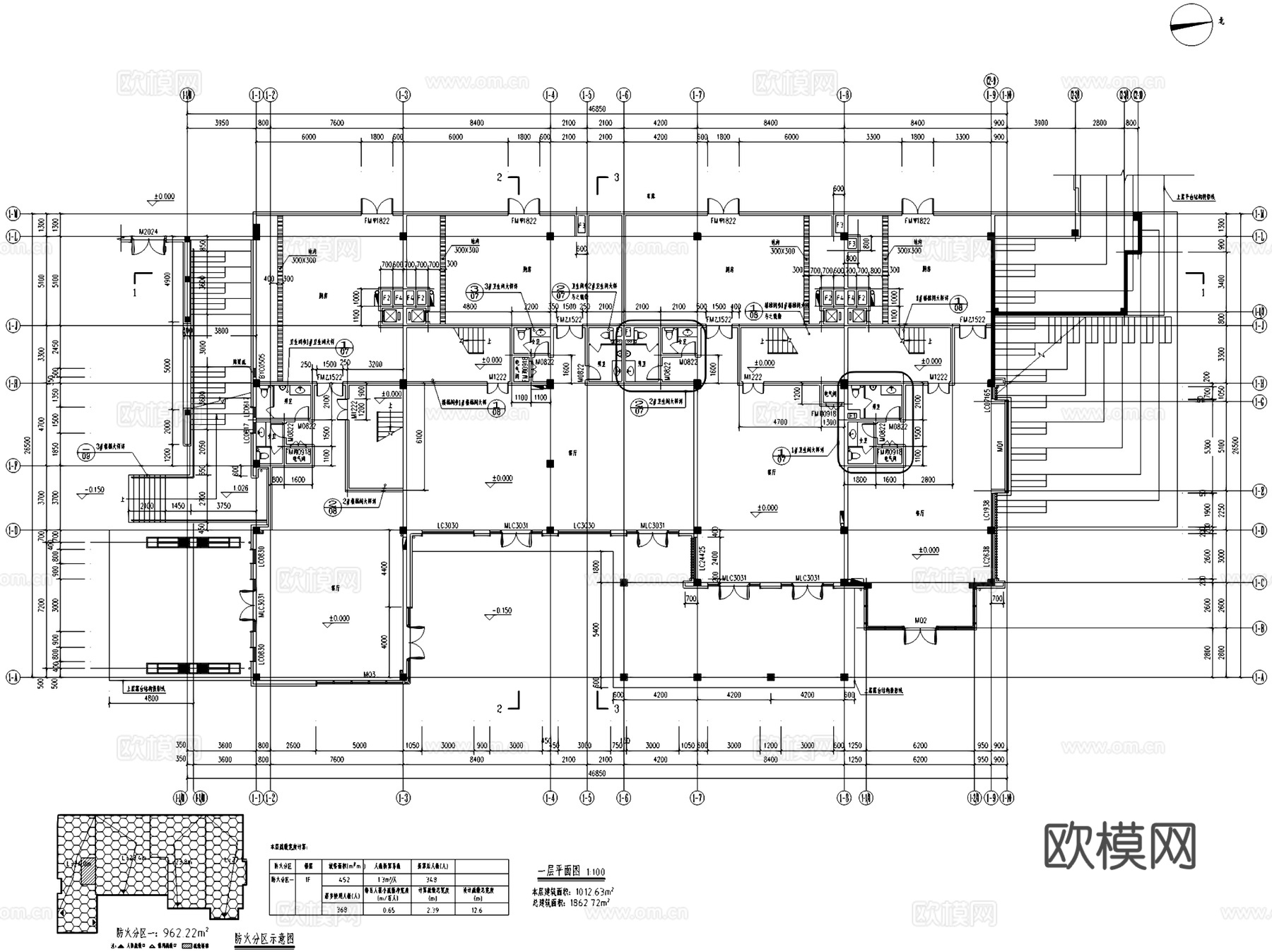 千峡湖北山旅游度假小镇酒店建筑规划CAD施工图cad施工图
