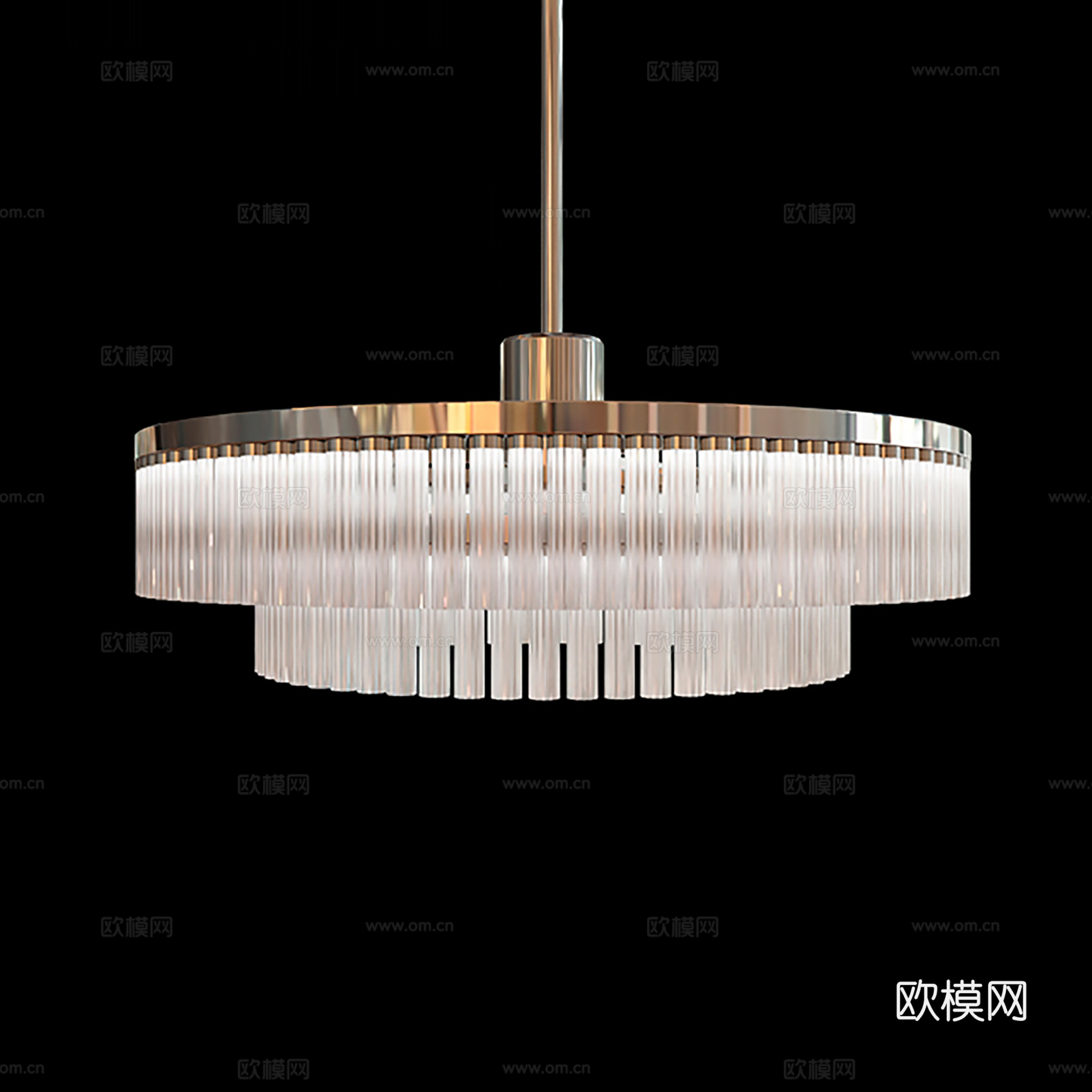 现代室内吊灯3d模型下载（渲染图1）