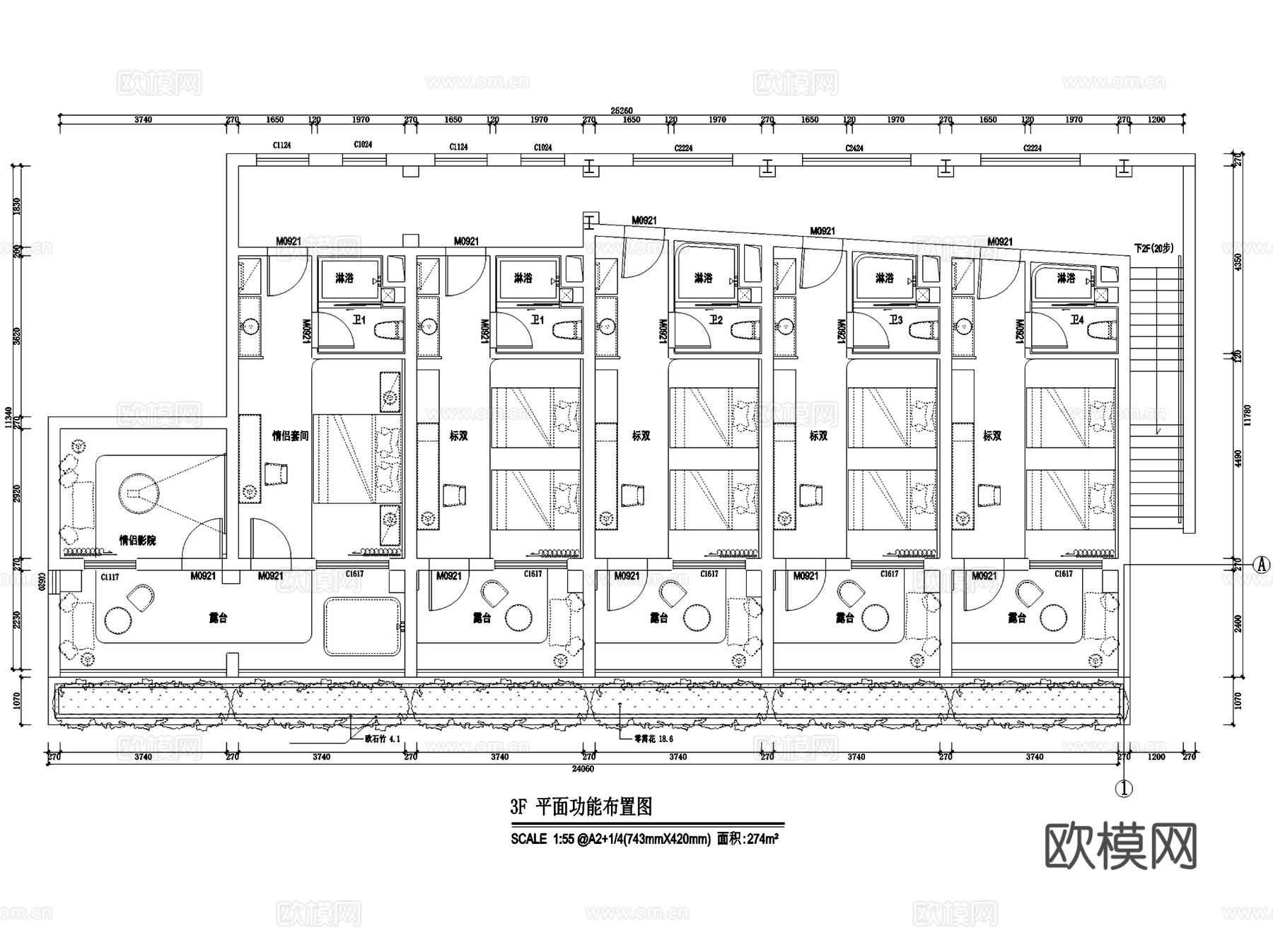 清溪美宿乡村民宿室内工装CAD施工图cad施工图