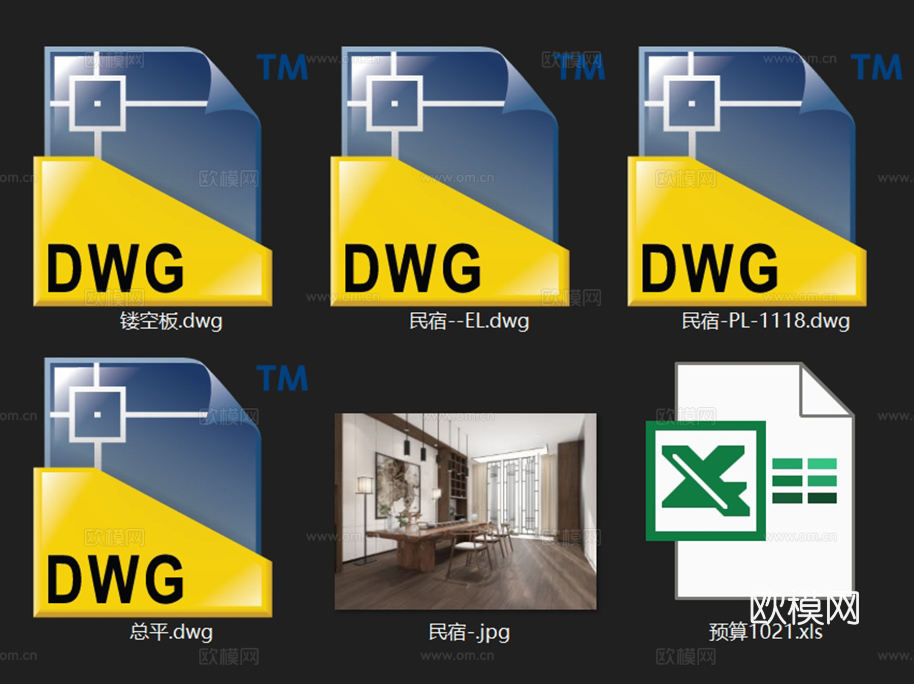 河池公寓酒店会所层室内工装CAD施工图cad施工图