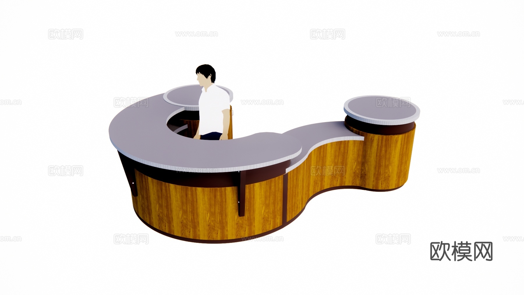 公司前台 大厅 办公 酒店前台 展厅su模型