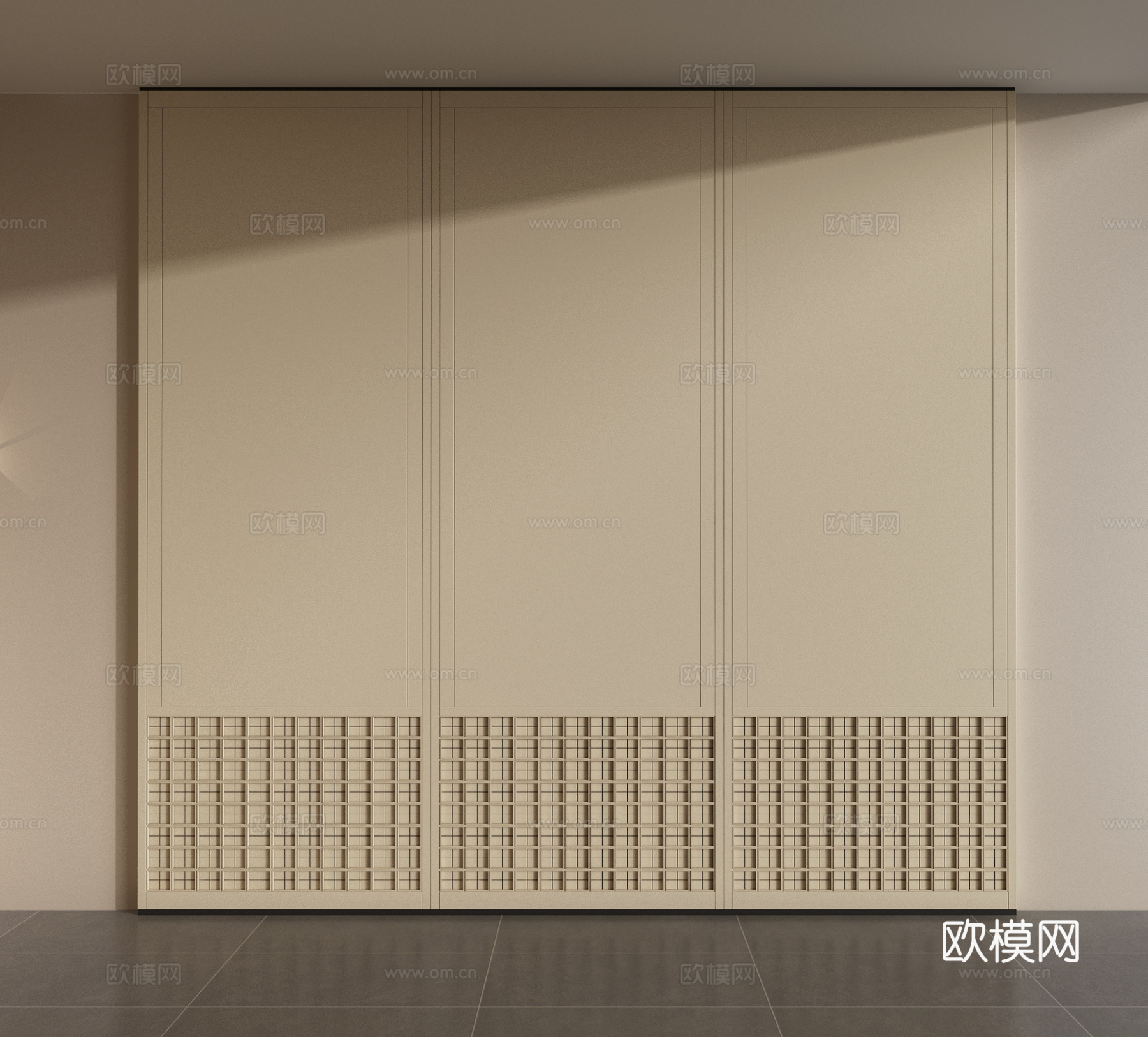 现代奶油风护墙板 背景墙 造型墙 造型板 墙面造型su模型