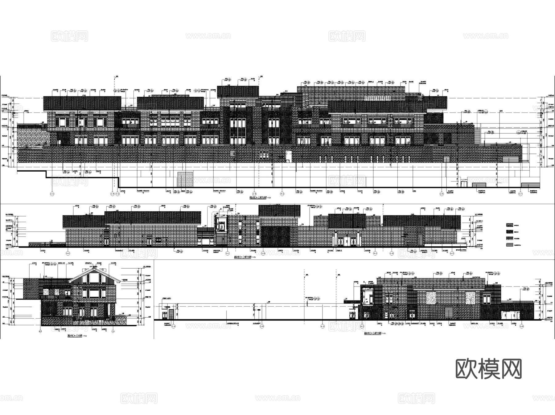 九寨沟丽思卡尔顿酒店建筑规划CAD施工图cad施工图