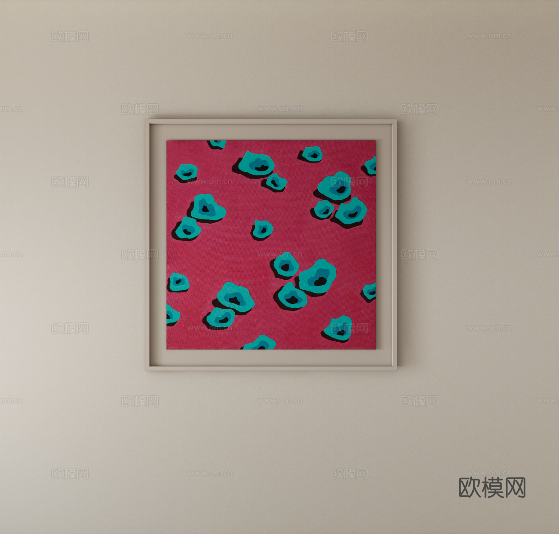 现代装饰画挂画su模型