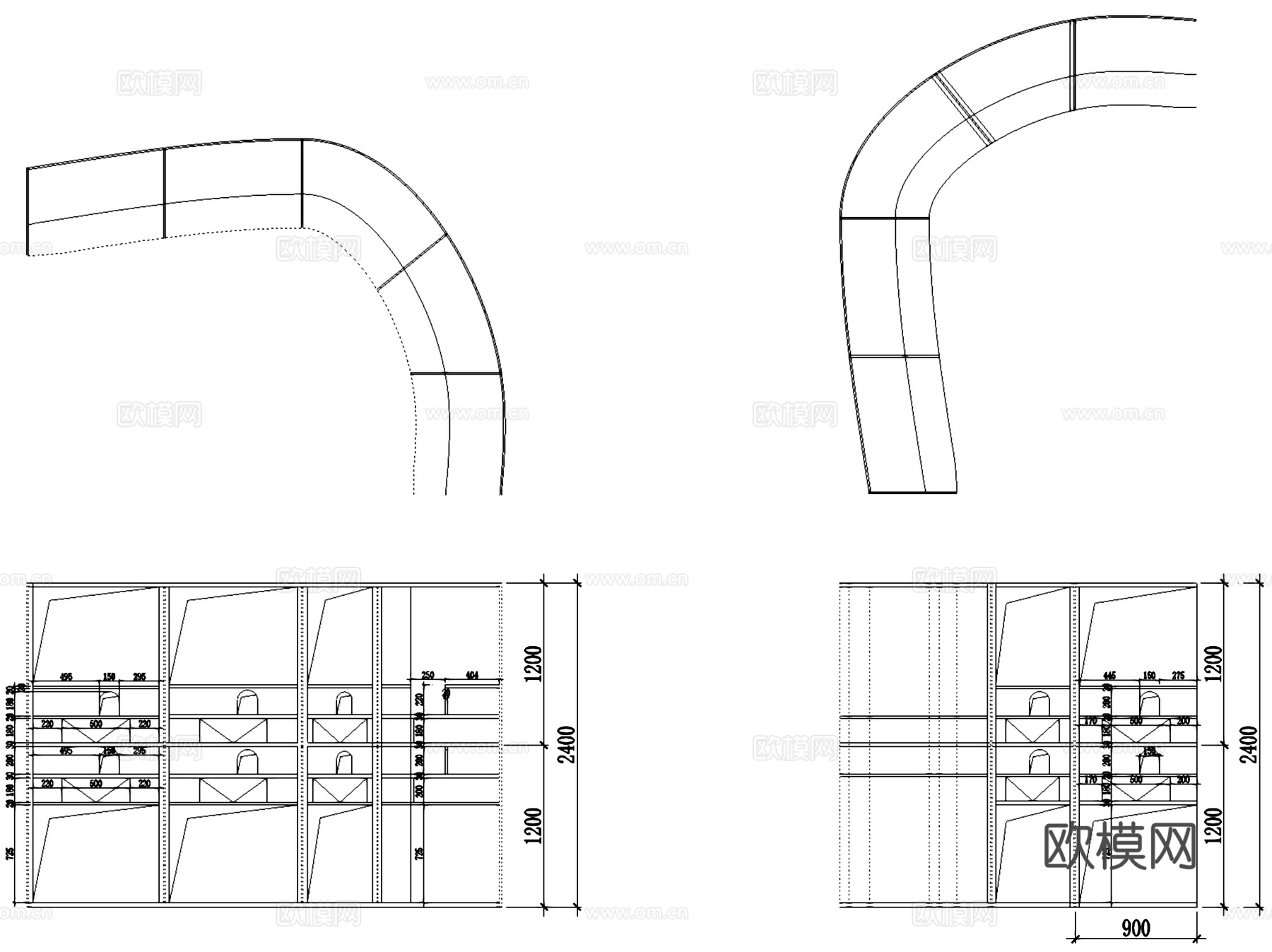 深圳海岸城猫咖商铺室内装饰CAD施工图+SUcad施工图