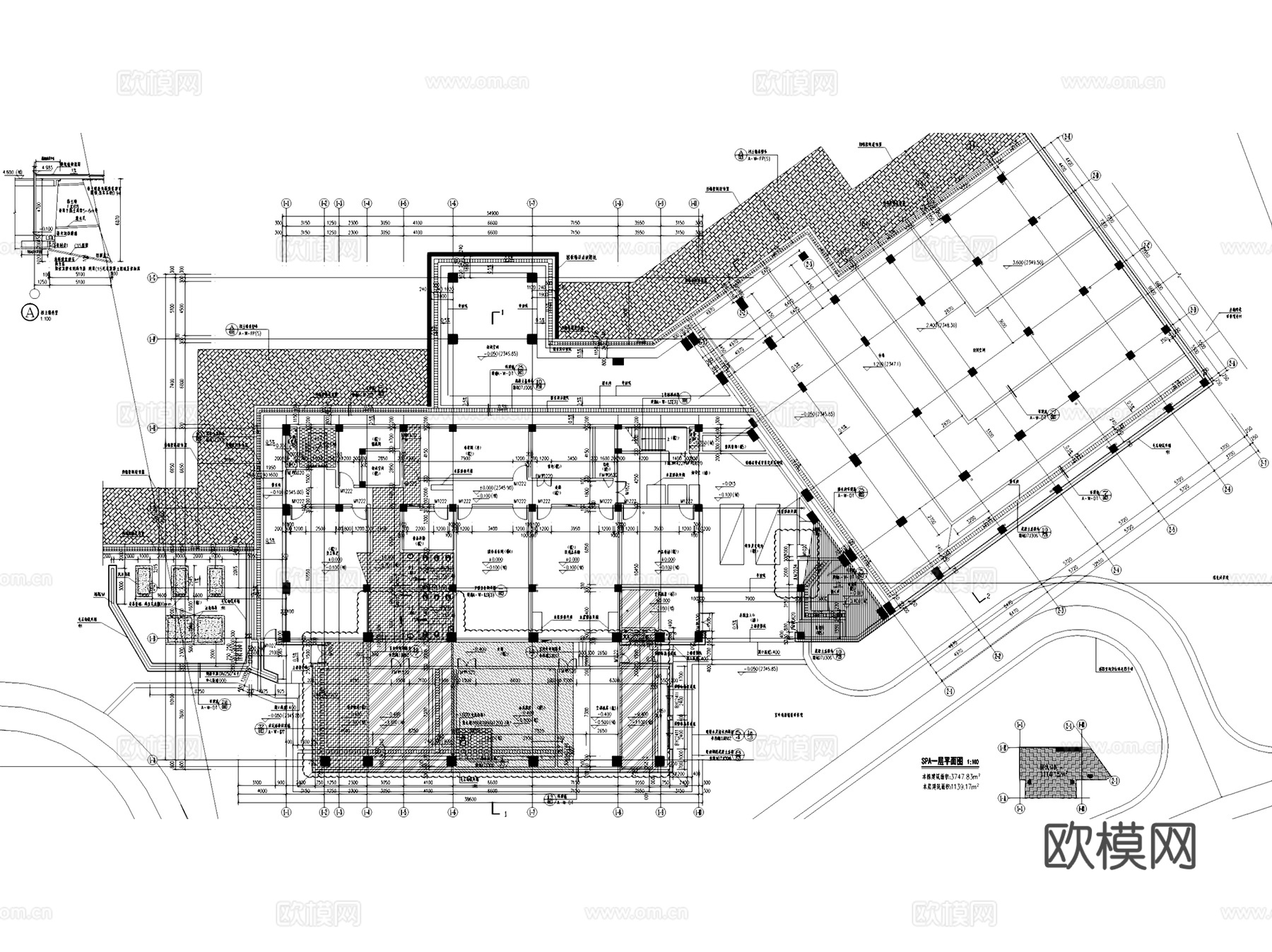 九寨沟丽思卡尔顿酒店建筑规划CAD施工图cad施工图
