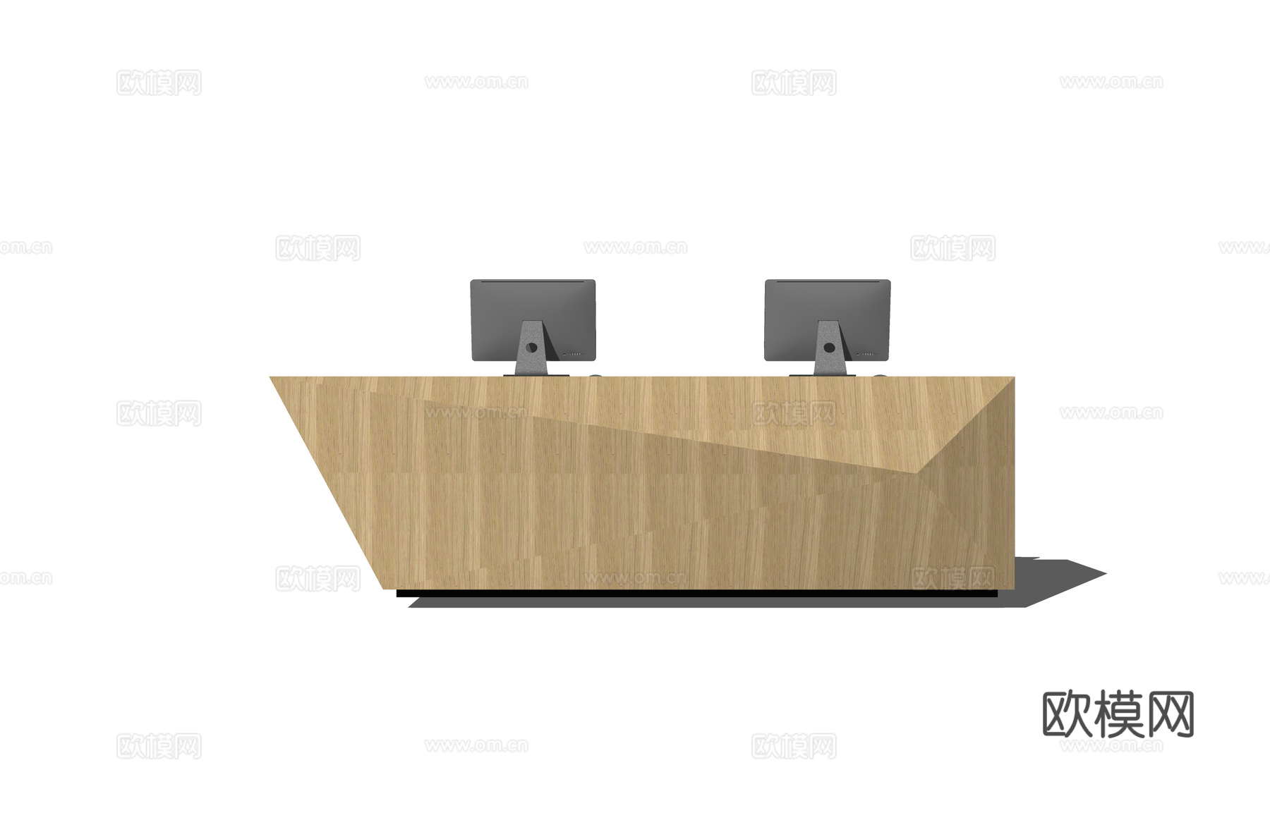 电脑 前台接待 接待 办公su模型