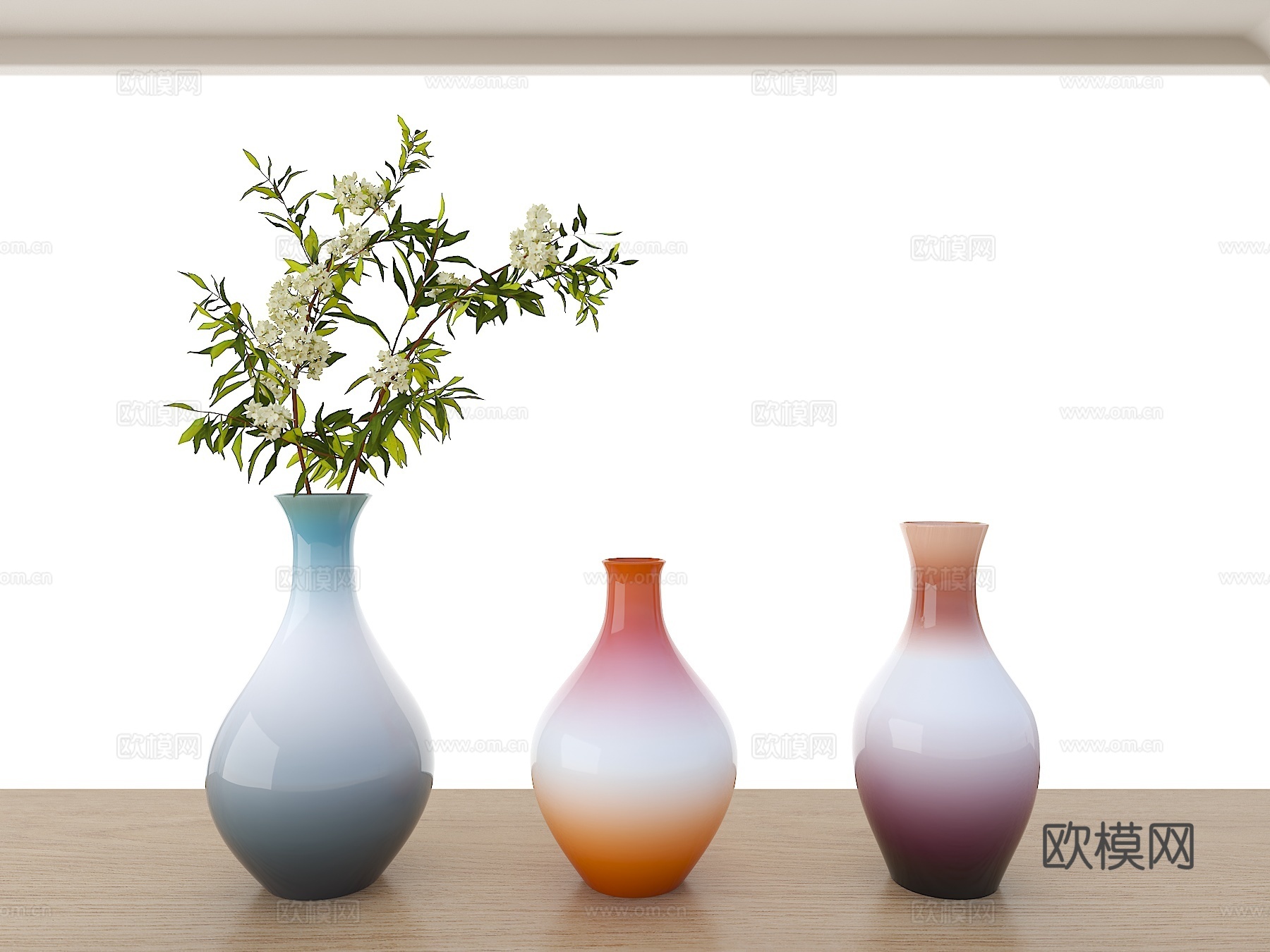 花瓶 现代花瓶 陶瓷花瓶 陶艺花瓶 花瓶摆件su模型