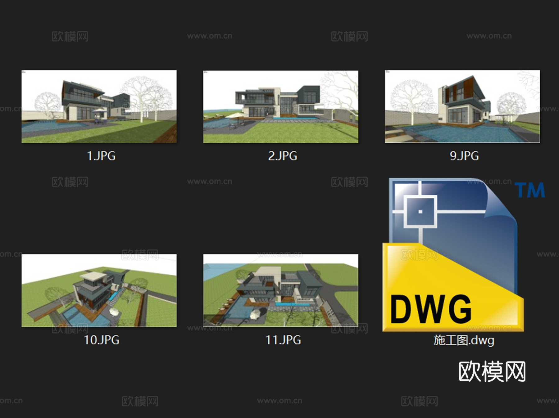 二层独栋别墅带地下室建筑CAD施工图cad施工图