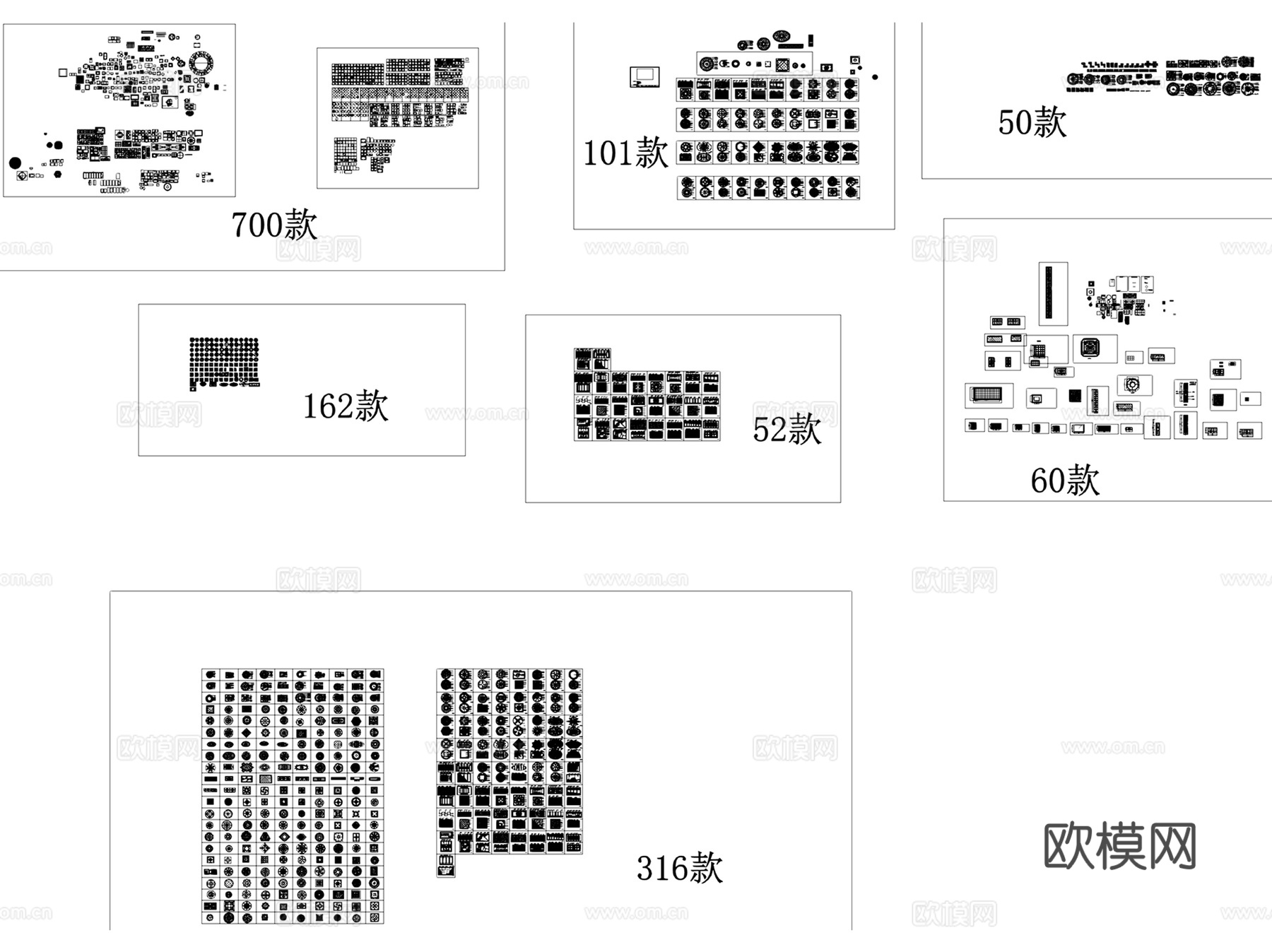 石材水刀铺装拼花图案纹样节点大样详图CAD施工图集 67套cad施工图