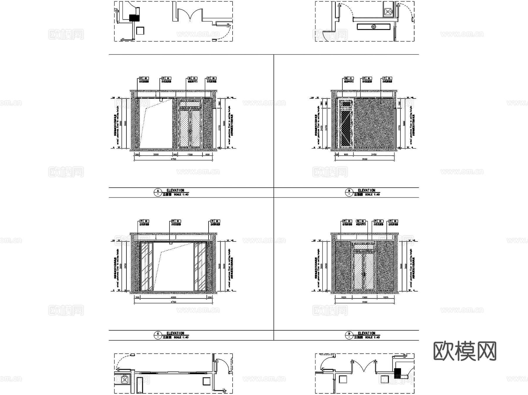 河池公寓酒店会所层室内工装CAD施工图cad施工图