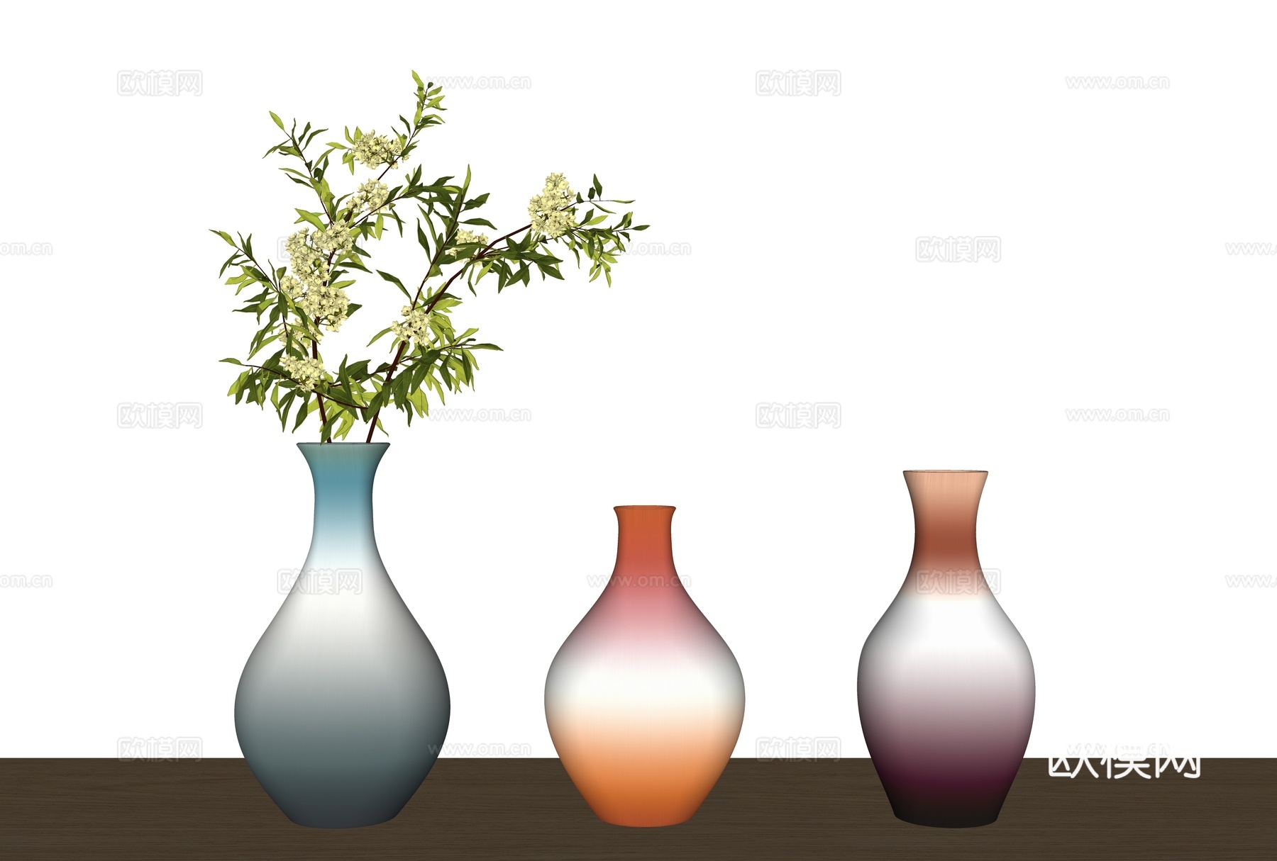 花瓶 现代花瓶 陶瓷花瓶 陶艺花瓶 花瓶摆件su模型