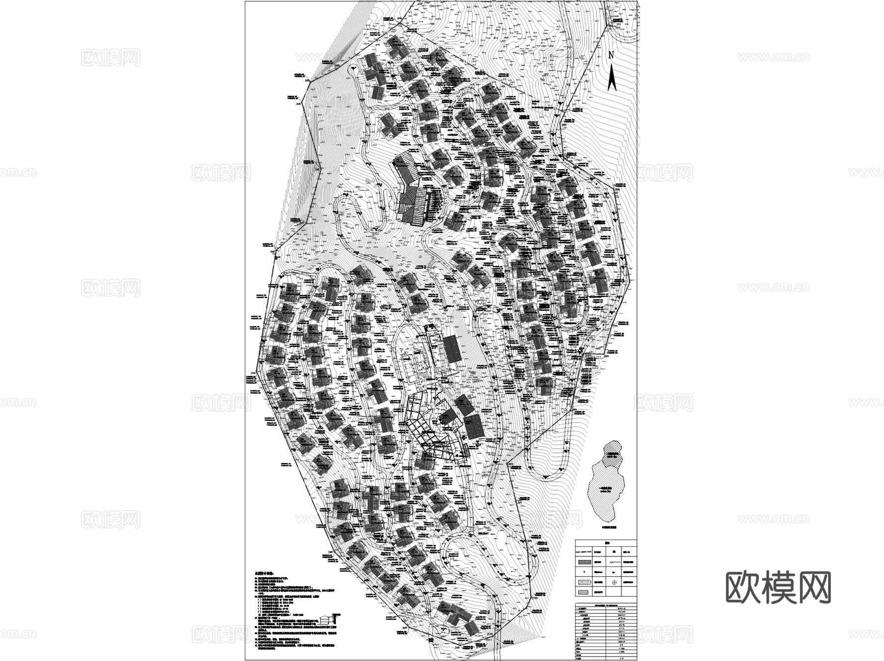 九寨沟丽思卡尔顿酒店建筑规划CAD施工图cad施工图