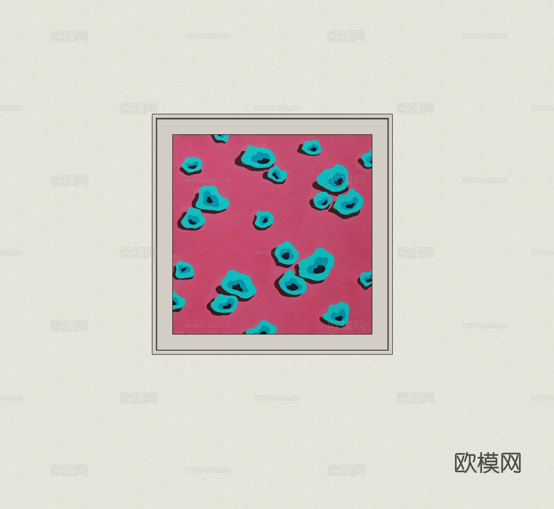 现代装饰画挂画su模型