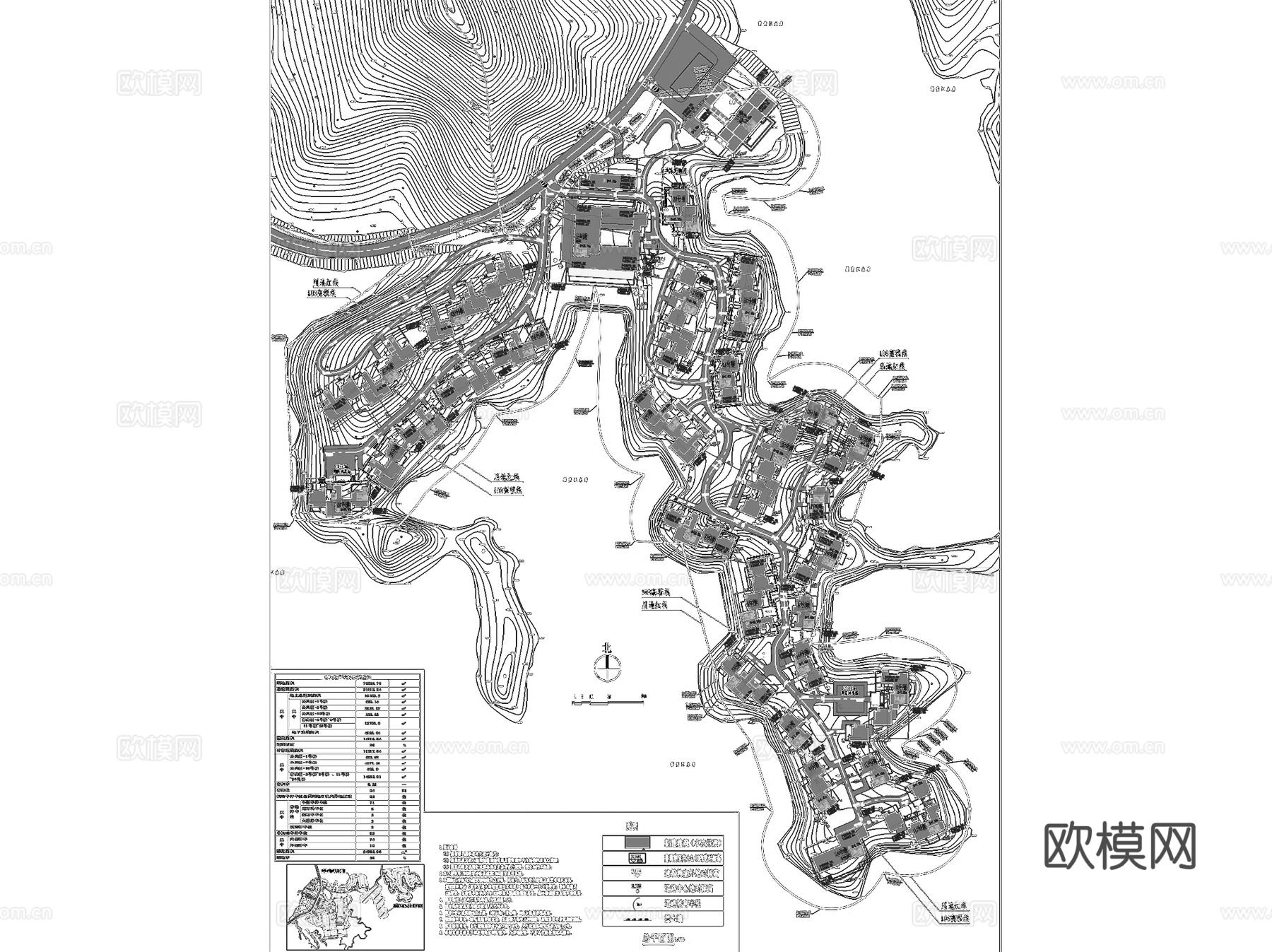 锦和千岛湖安麓酒店建筑规划CAD施工图cad施工图