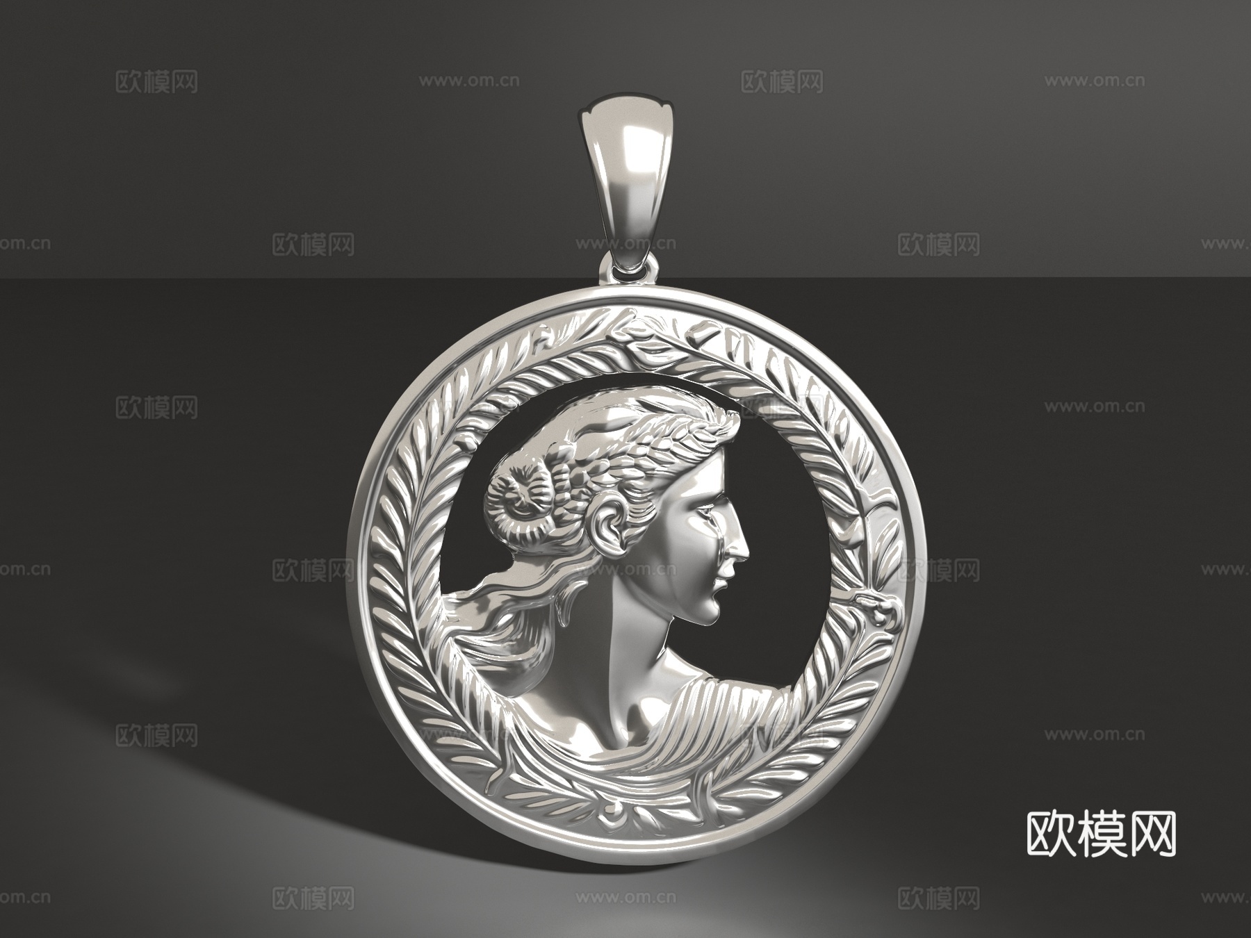 人头像吊坠3d模型下载