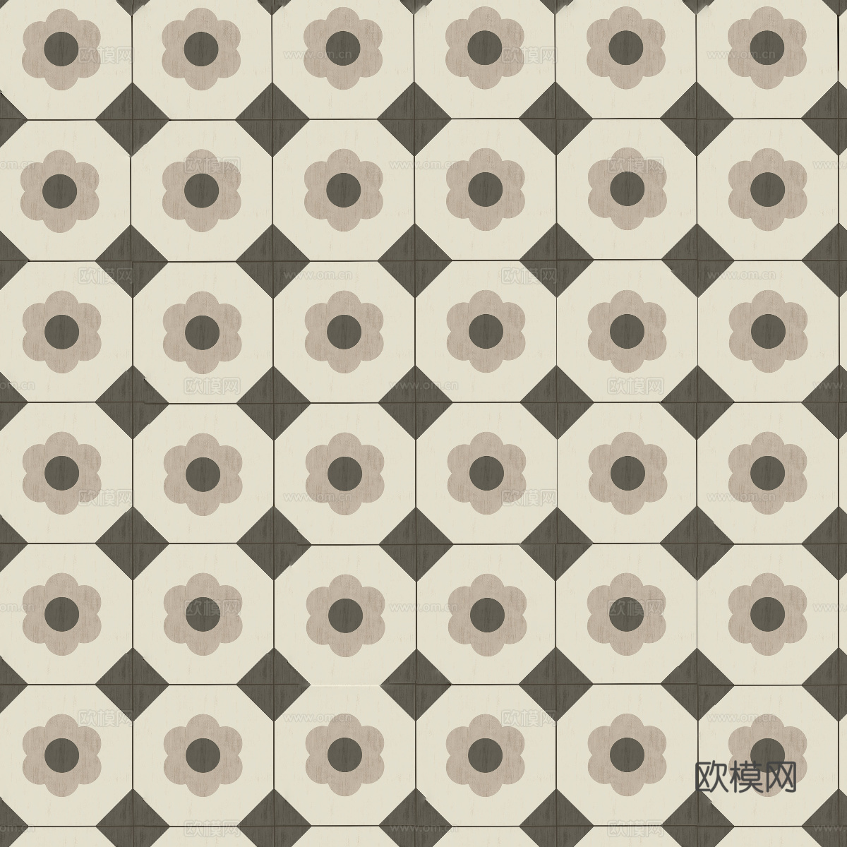 复古几何图案花砖瓷砖，中古奶油仿古砖艺术砖194