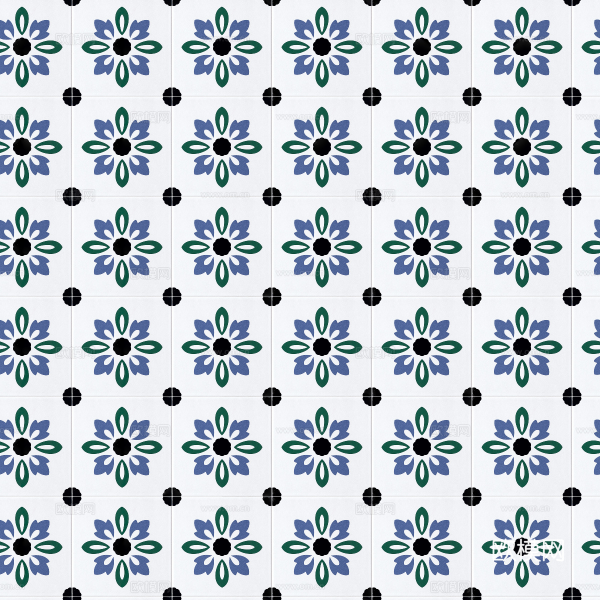 复古几何图案花砖瓷砖，中古奶油仿古砖艺术砖68下载