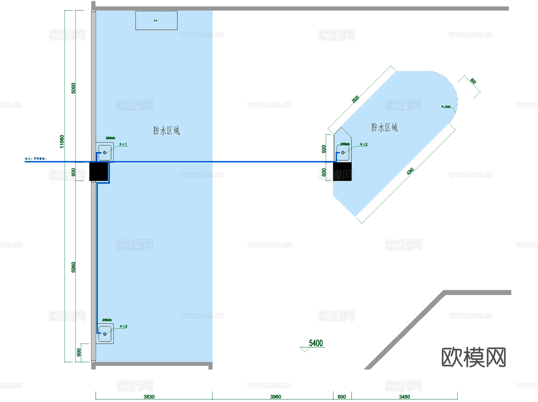 爱尚休闲吧小吃奶茶室内工装CAD施工图cad施工图