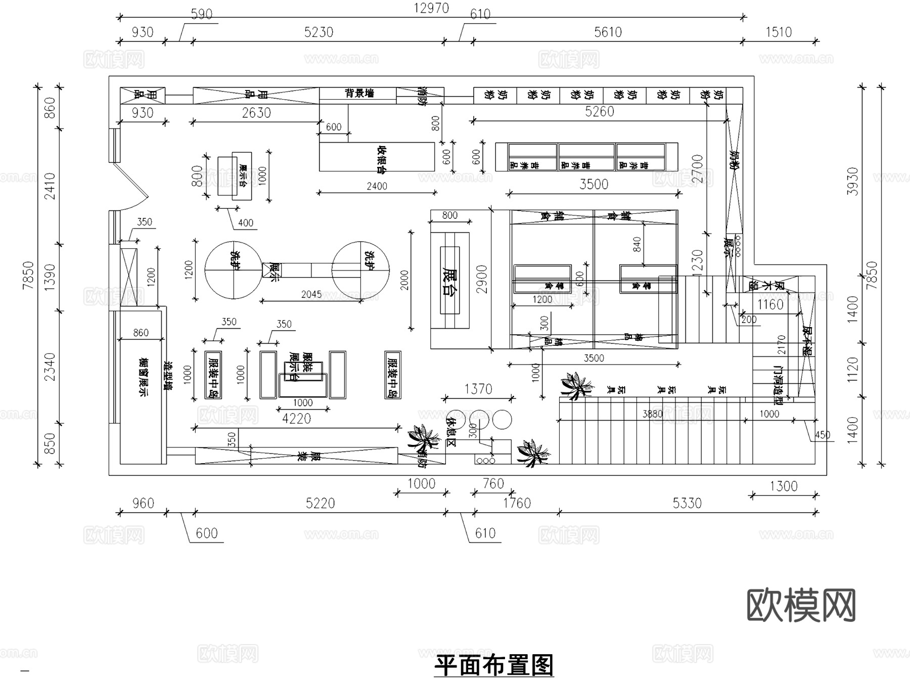 爱宝母婴用品店室内工装CAD施工图cad施工图