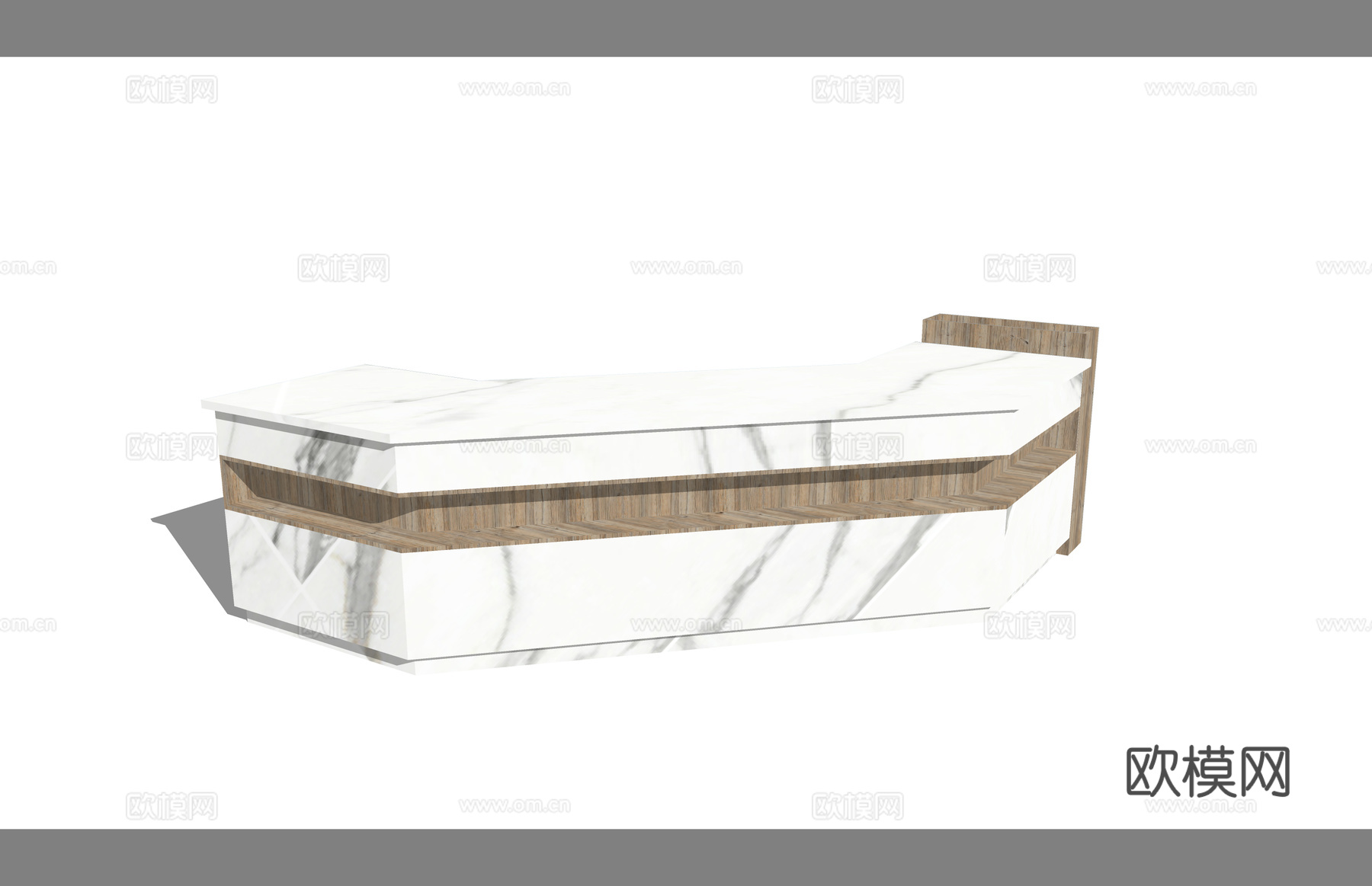 电脑 工装 办公 公司前台 工位 办公空间su模型