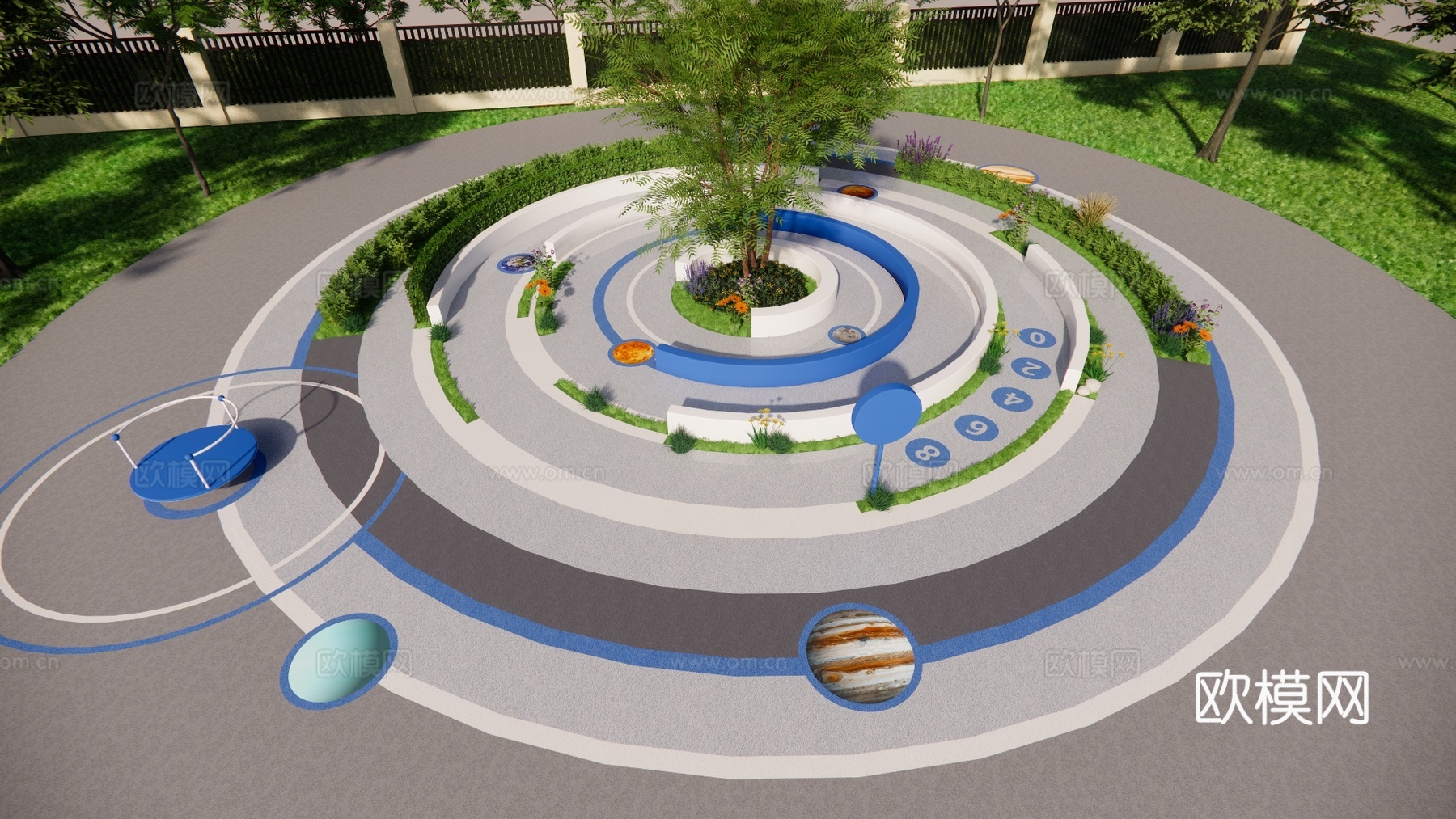 公园景观 口袋公园su模型