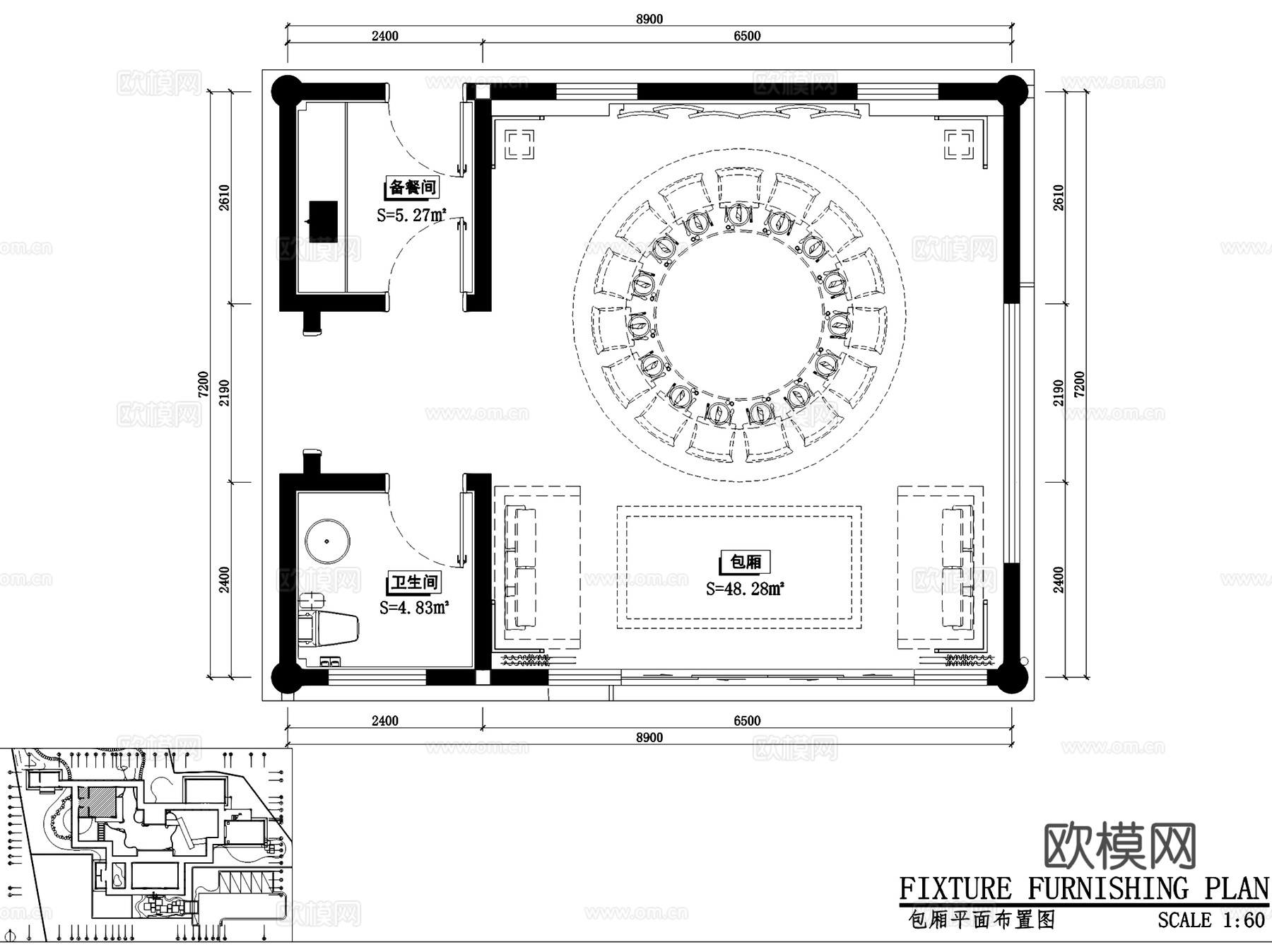 花卉研究所会所室内工装CAD施工图cad施工图