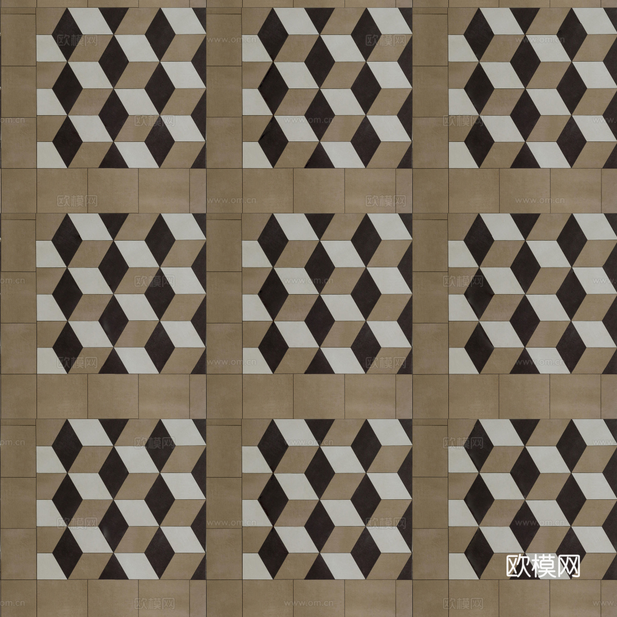 复古几何图案花砖瓷砖，中古奶油仿古砖艺术砖164