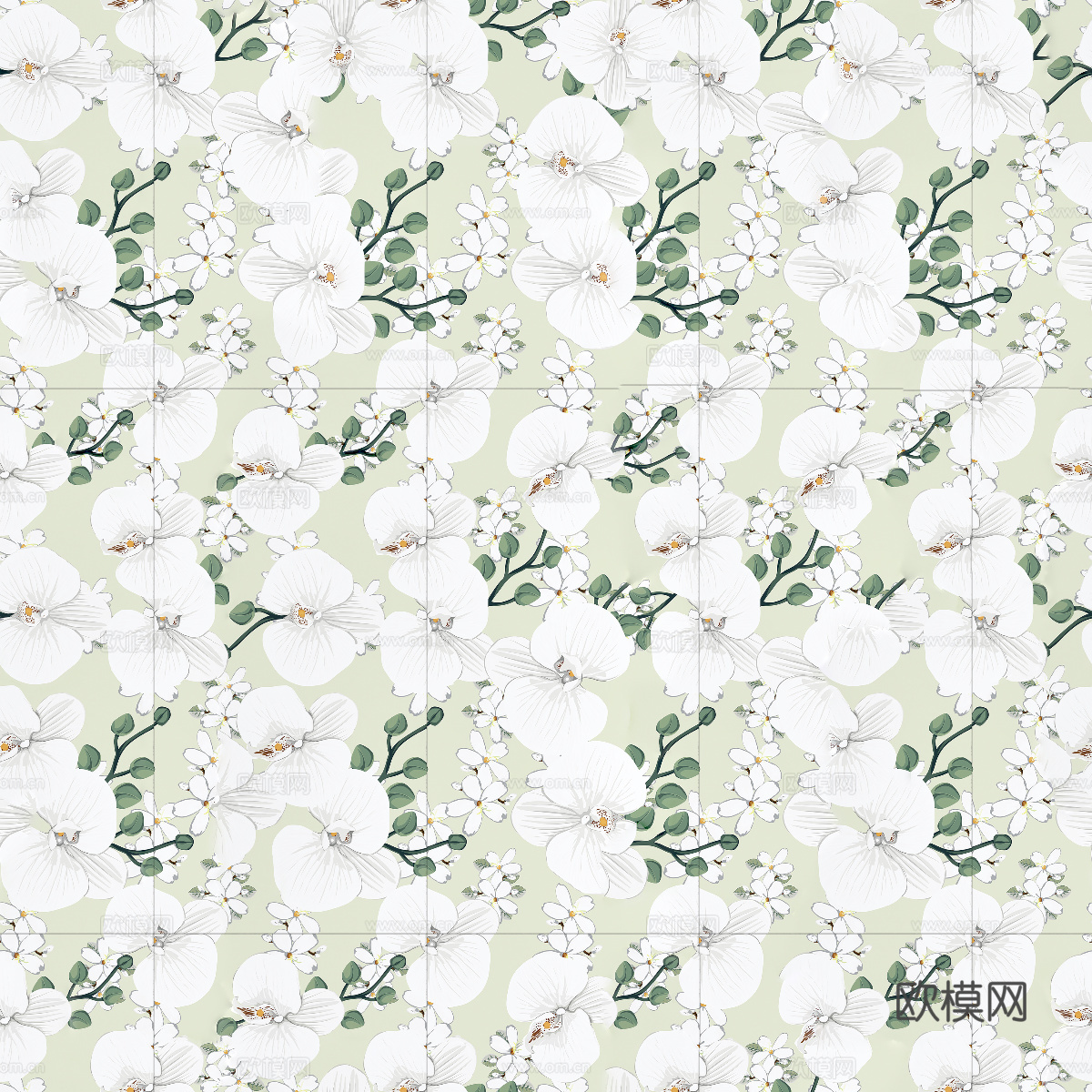 复古植物自然图案花砖瓷砖14