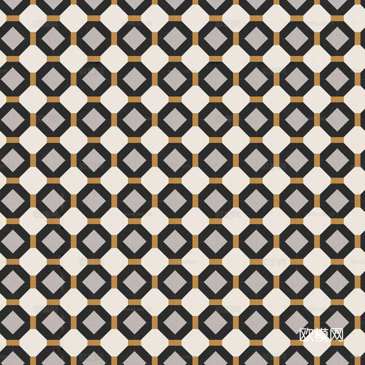 复古几何图案花砖瓷砖，中古奶油仿古砖艺术砖124