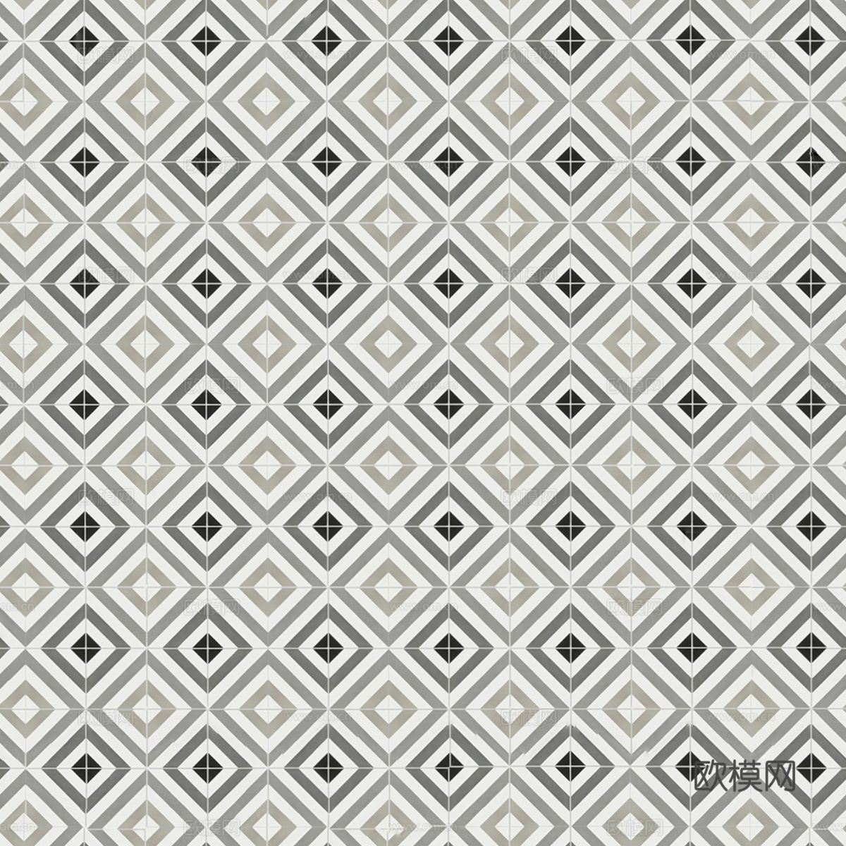复古几何图案花砖瓷砖，中古奶油仿古砖艺术砖53