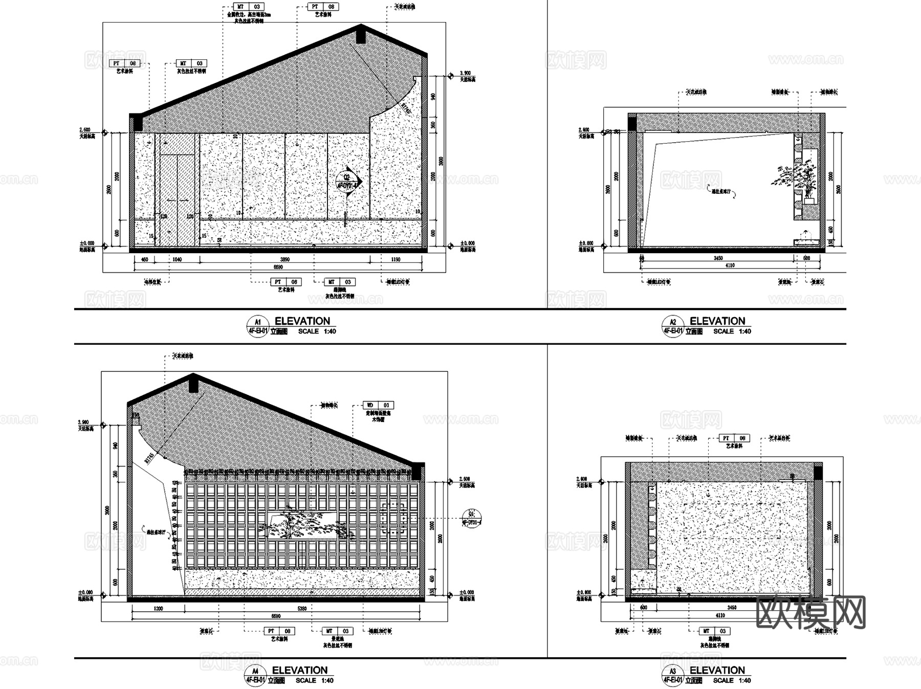 K8辰芸私人俱乐部会所室内工装CAD施工图cad施工图