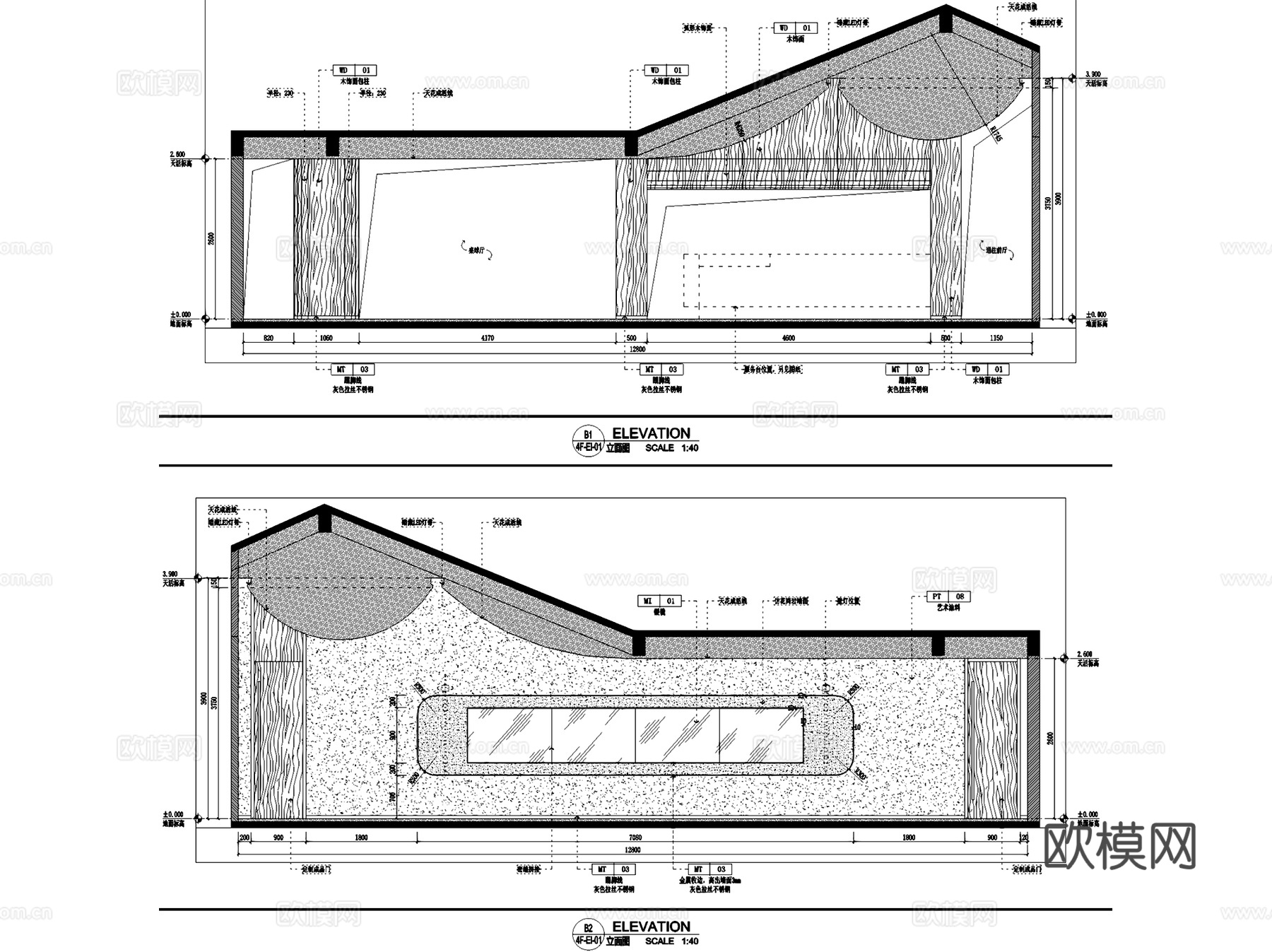 K8辰芸私人俱乐部会所室内工装CAD施工图cad施工图