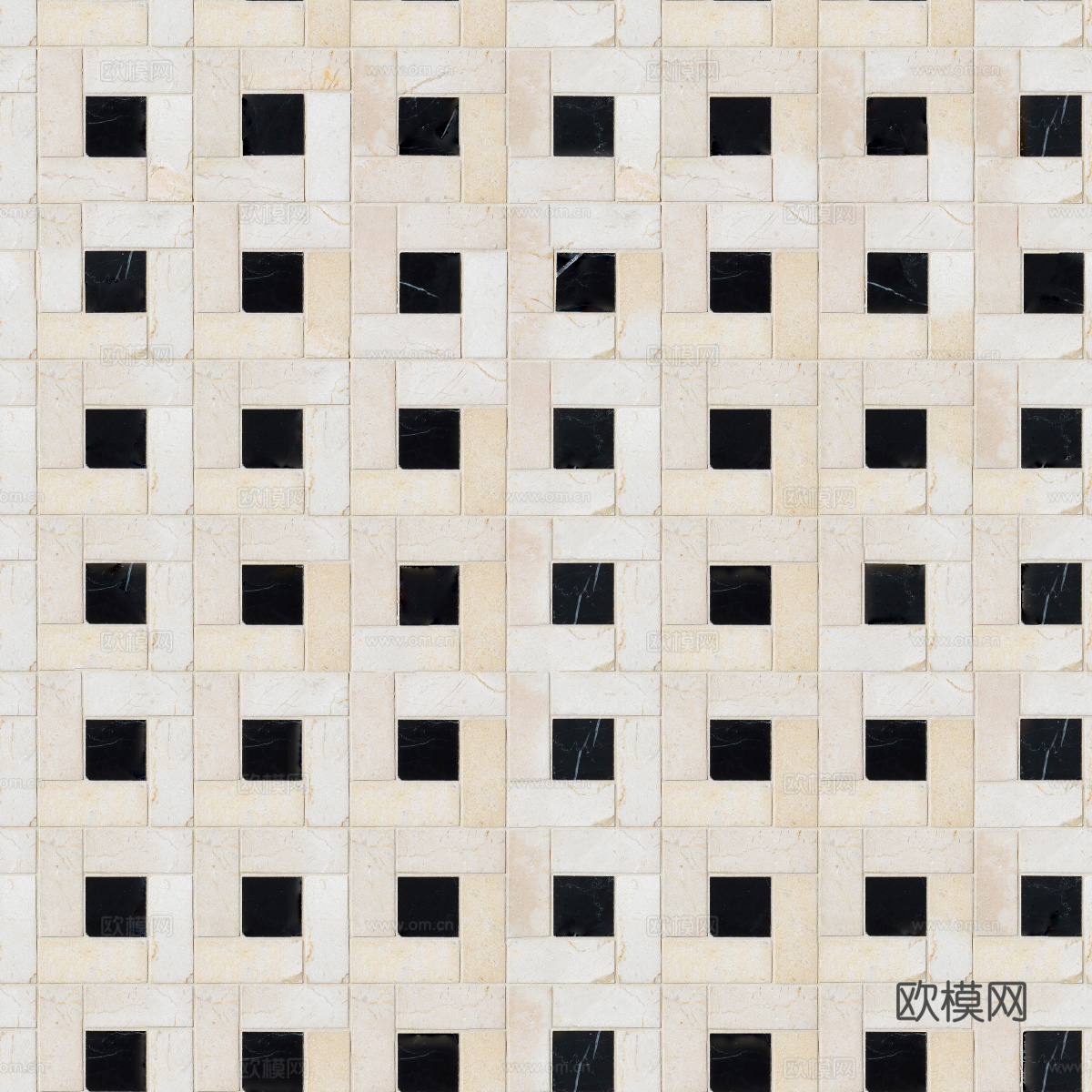 现代简约花砖贴图