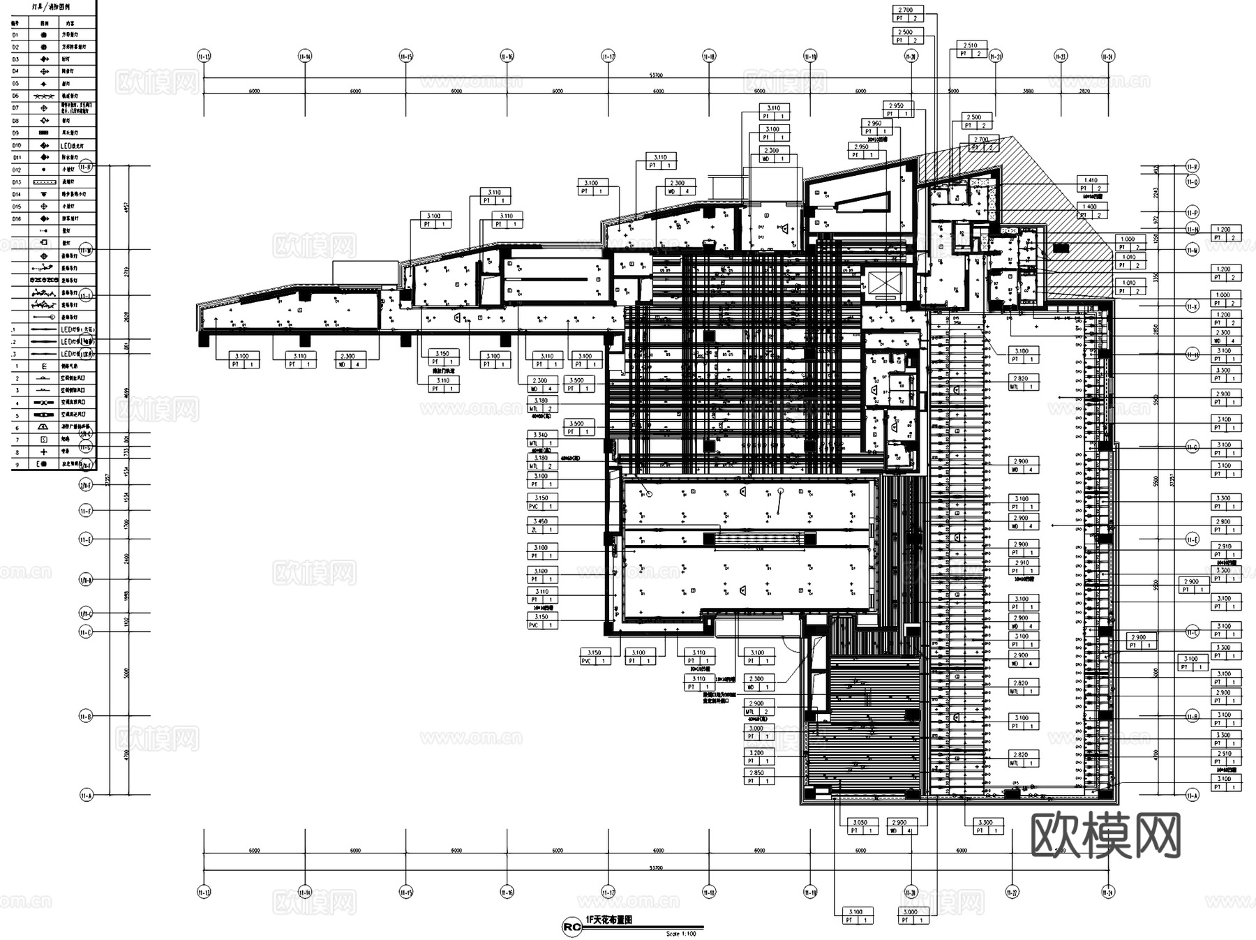 北京玺萌地产会所室内工装平面系统图CAD施工图cad施工图