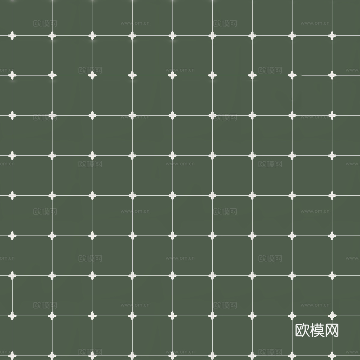 墨绿色几何图案花砖贴图