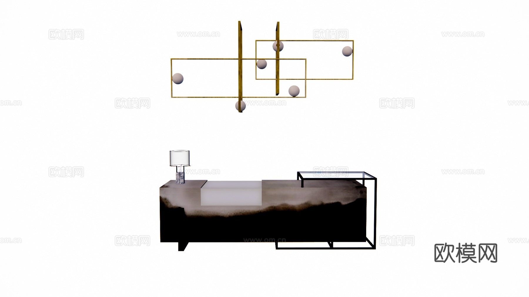 大厅 展厅 电脑 酒店前台 办公室su模型