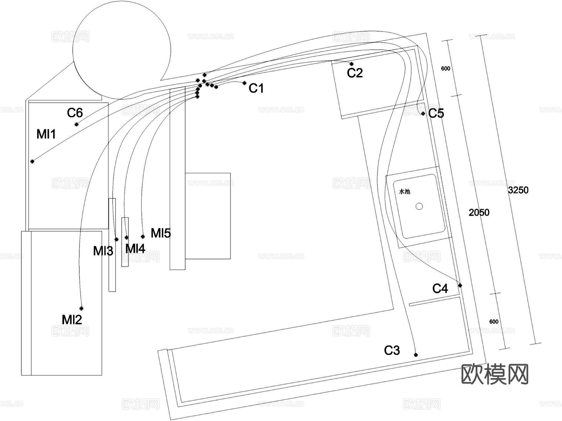 12豆奶茶甜点店室内工装CAD施工图cad施工图