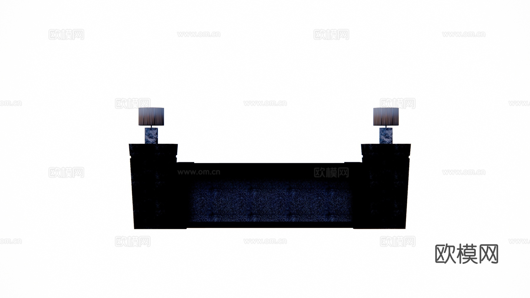 酒店前台 电脑 办公空间su模型