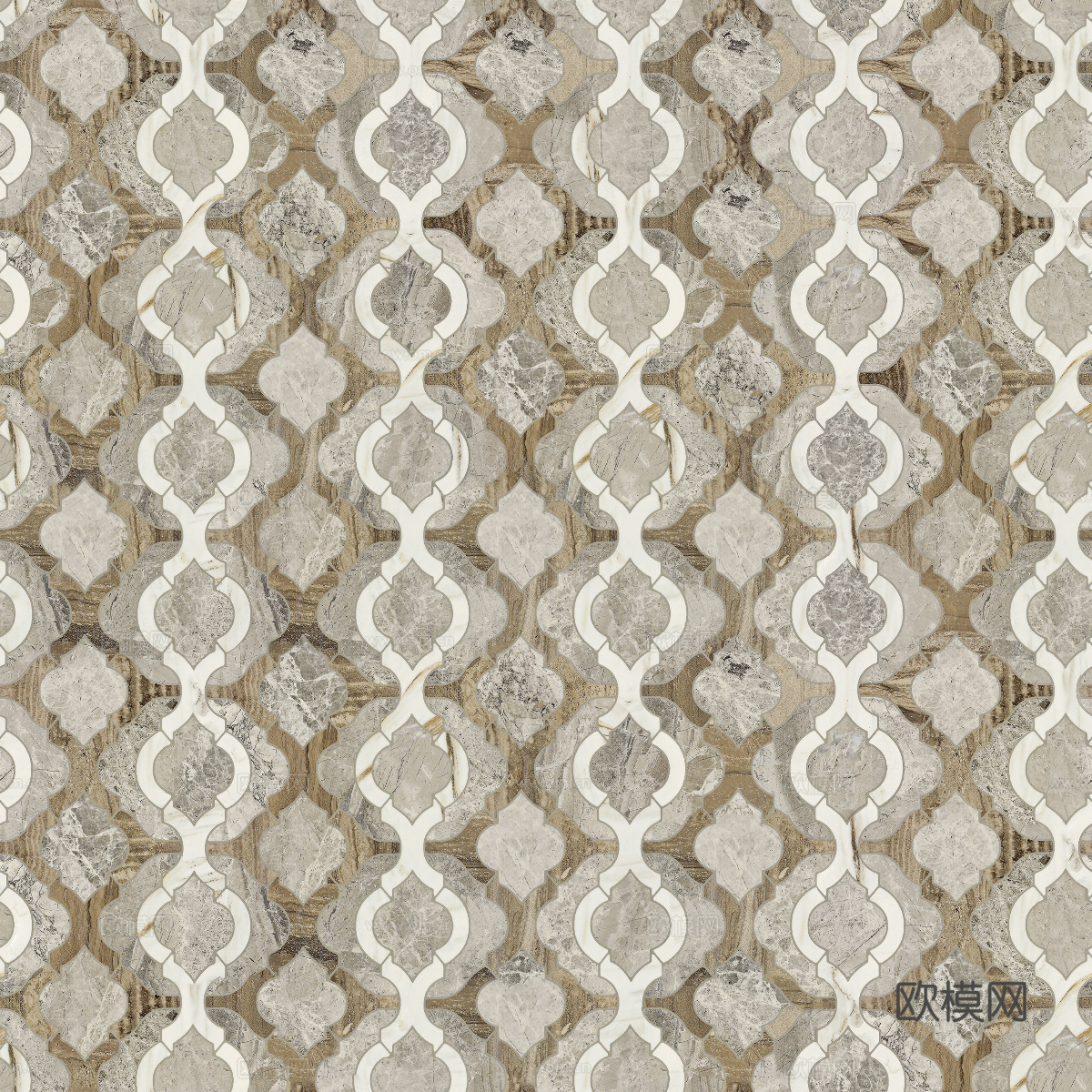 复古几何图案花砖瓷砖，中古奶油仿古砖艺术砖64
