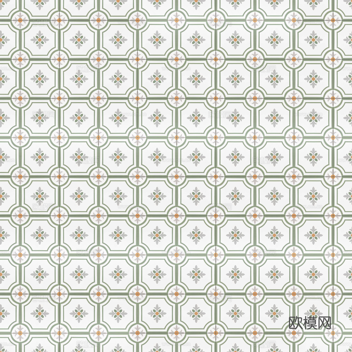 复古几何图案花砖瓷砖，中古奶油仿古砖艺术砖31