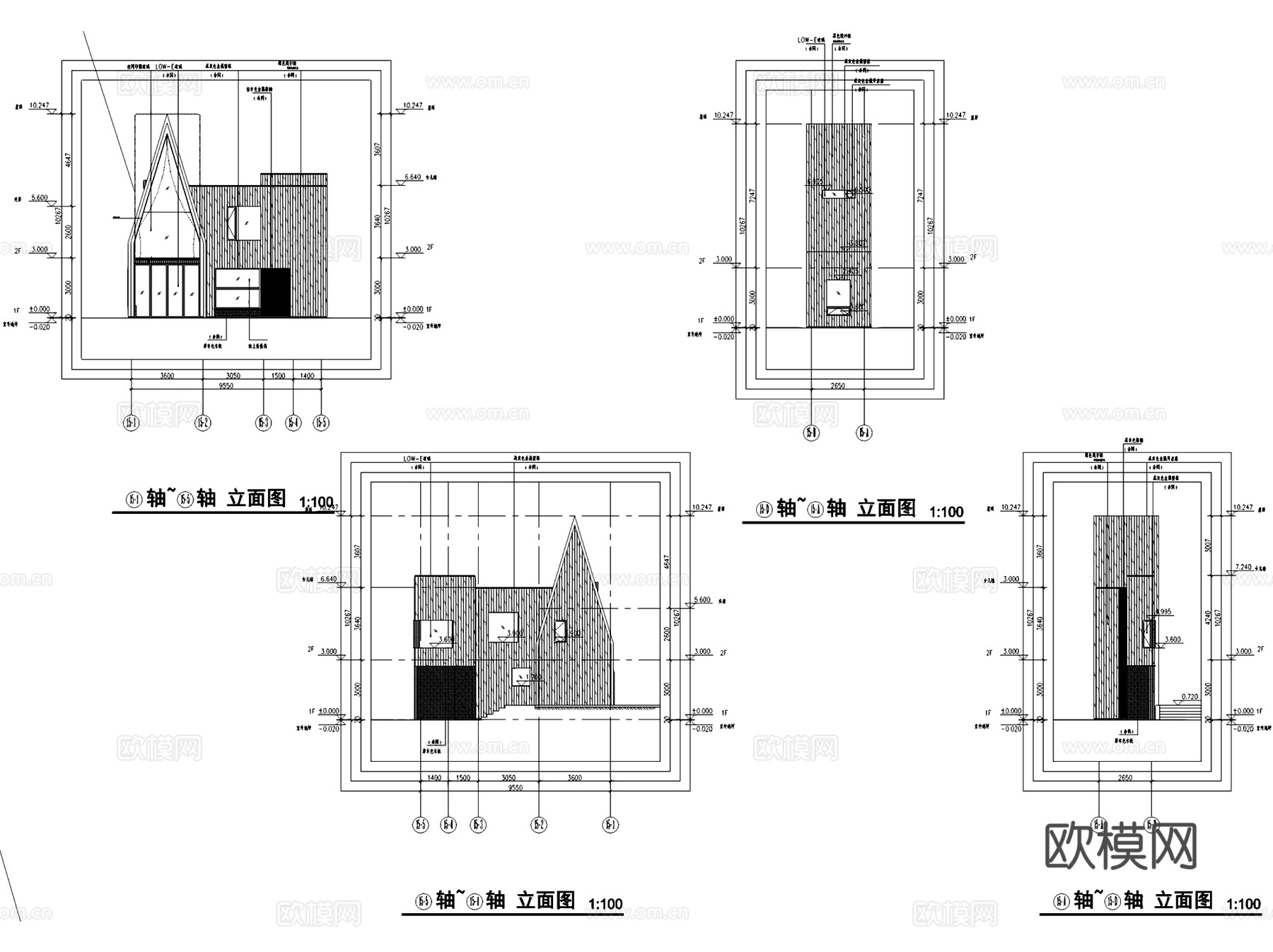 乡悦华亭度假村湖畔酒店建筑规划CAD施工图cad施工图