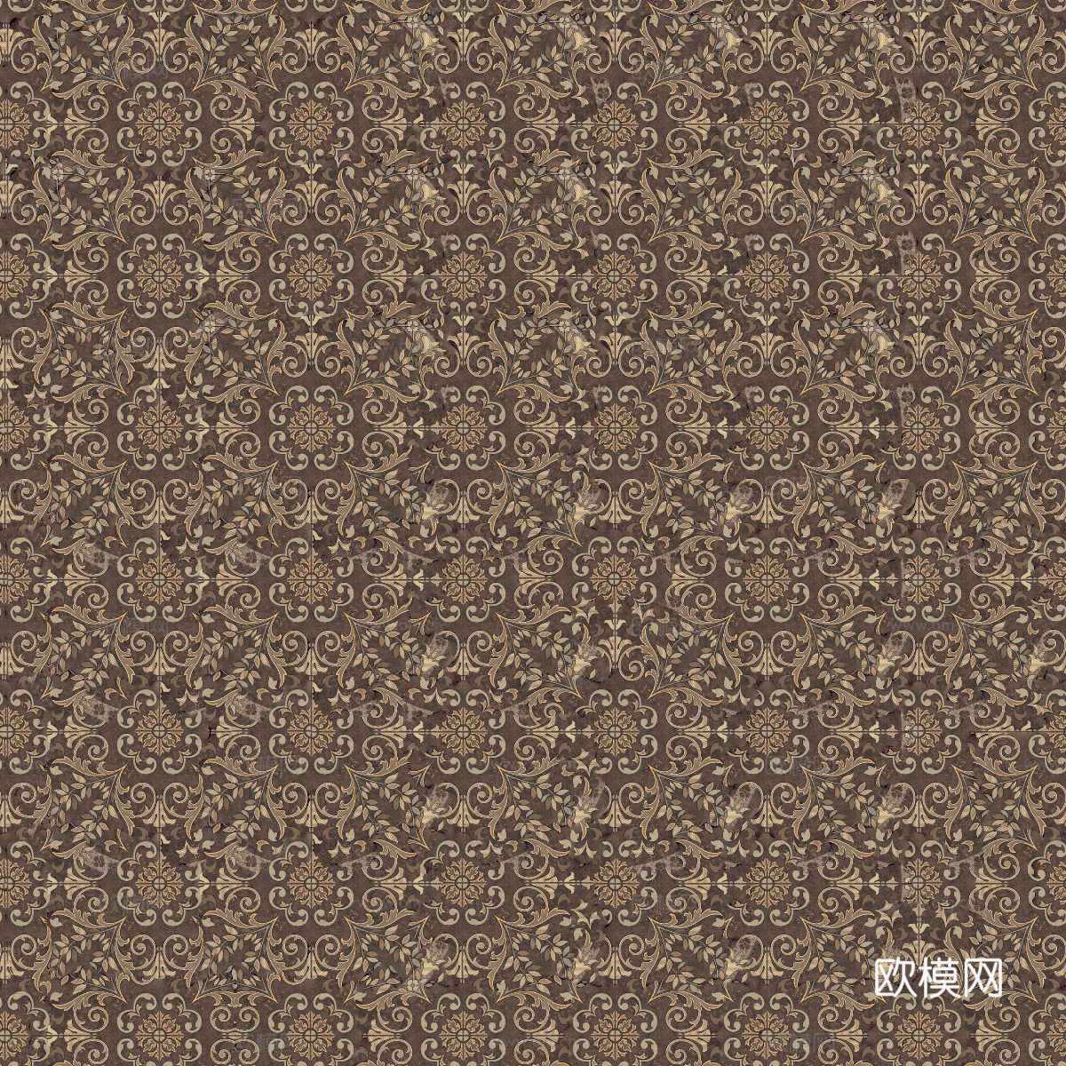 复古植物自然图案花砖瓷砖13